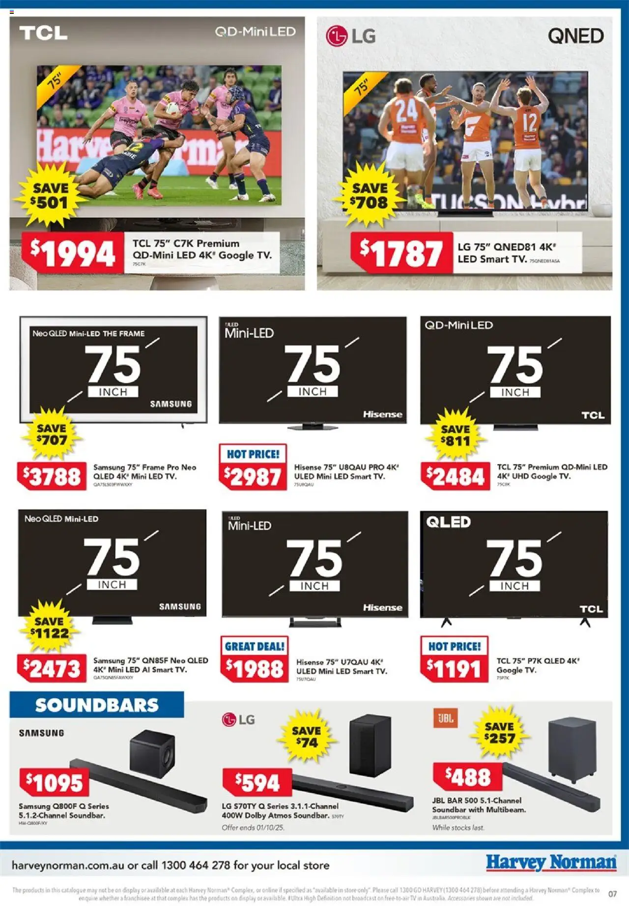 Harvey Norman catalogue - valid from 25.09.2025 | Page: 7 | Products: Accessories, Tv