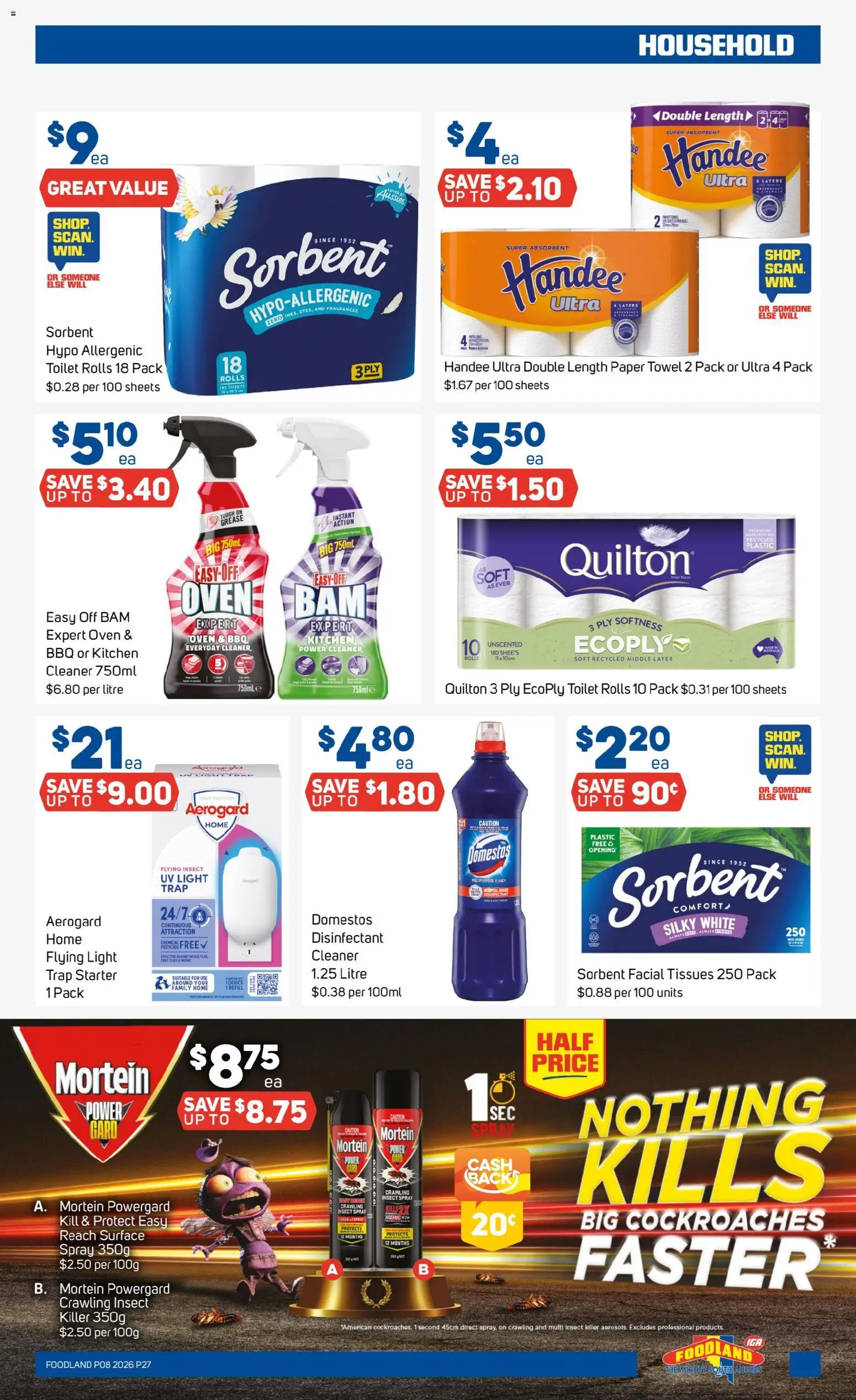 Foodland catalogue - valid from 18.02.2026 | Page: 27 | Products: Toilet, Light, Oven, Tissues