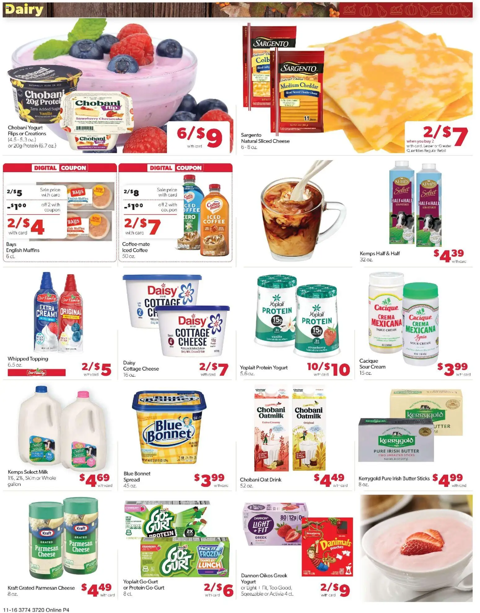 Family Fare Weekly Ad - NE - valid from 16.11.2025 | Page: 12 | Products: Table, Milk, Yogurt, Coffee