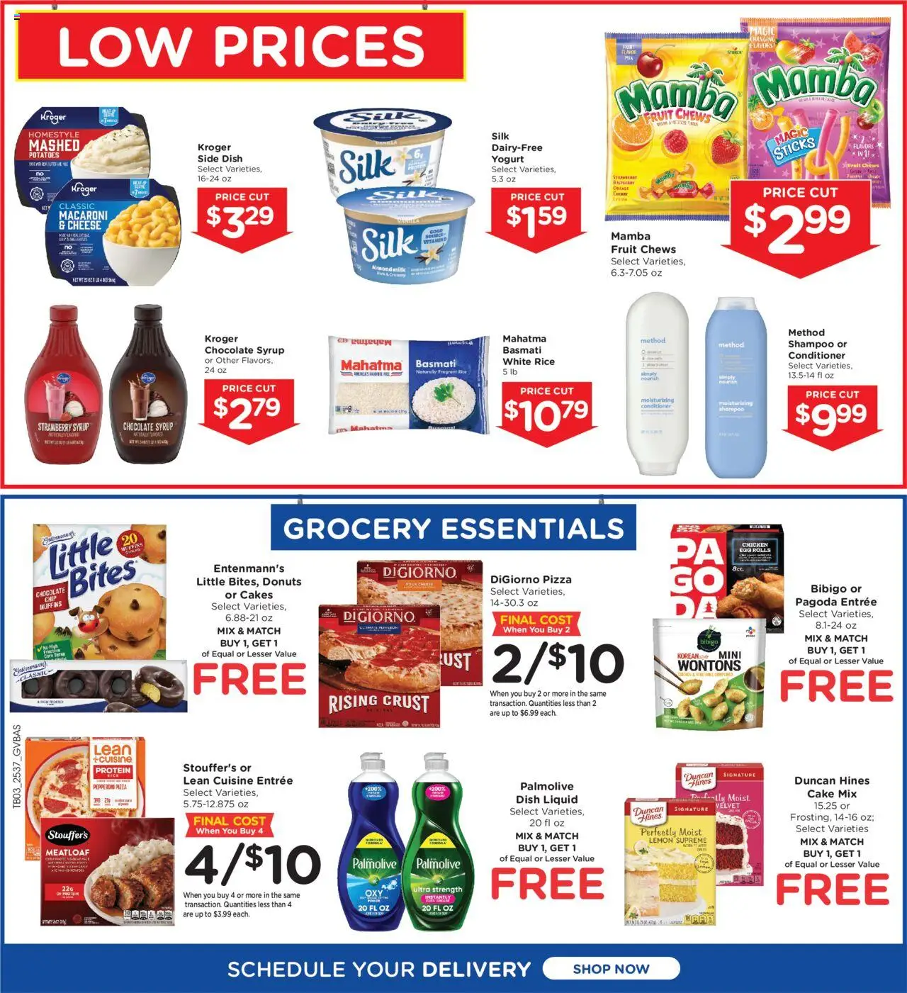 Kroger Ad - valid from 15.10.2025 | Page: 6 | Products: Yogurt, Pizza, Potatoes, Lemon