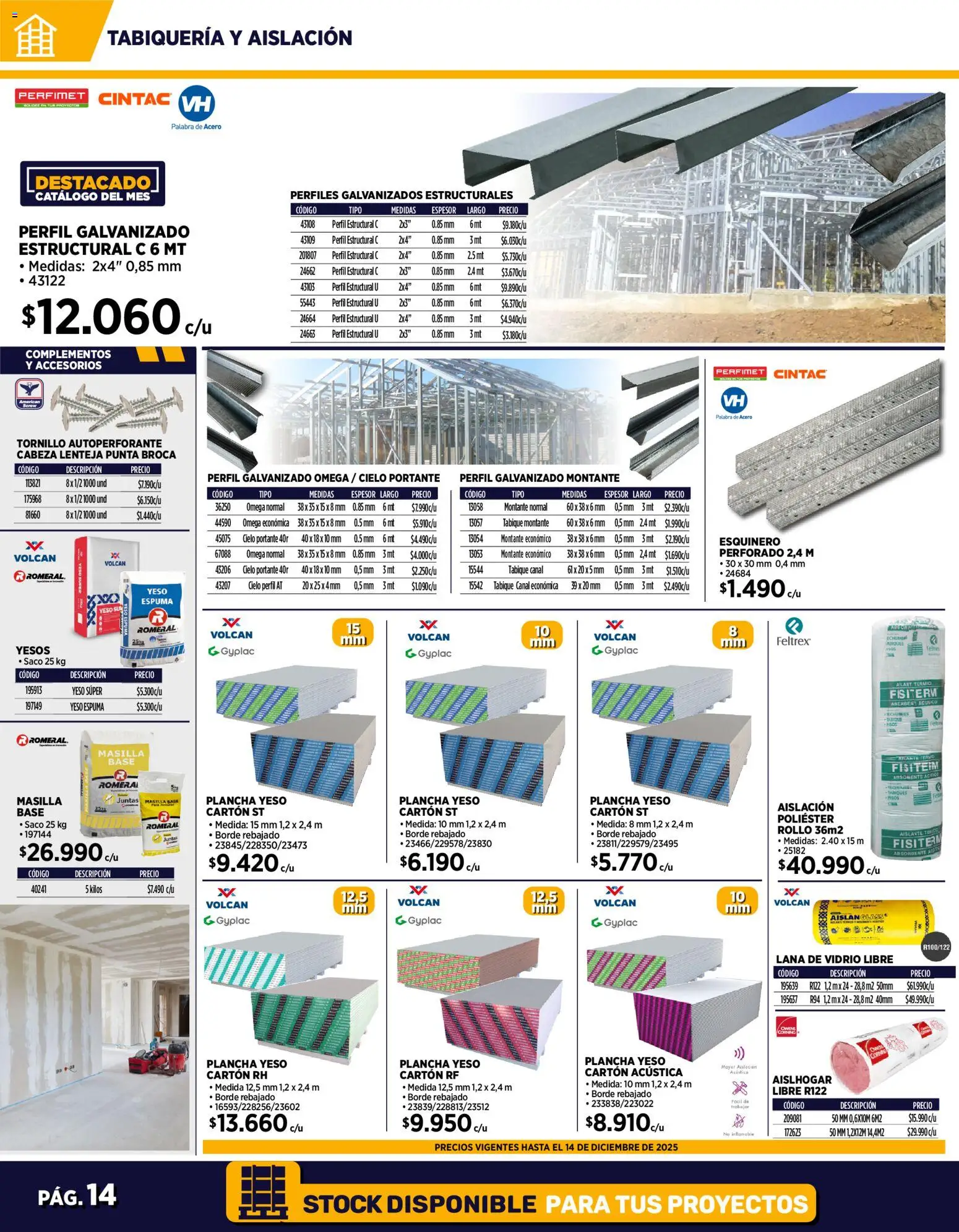 Construmart Ofertas │ válido desde el 01.12.2025 | Página: 14 | Productos: Espuma, Plancha, Perfil, Base