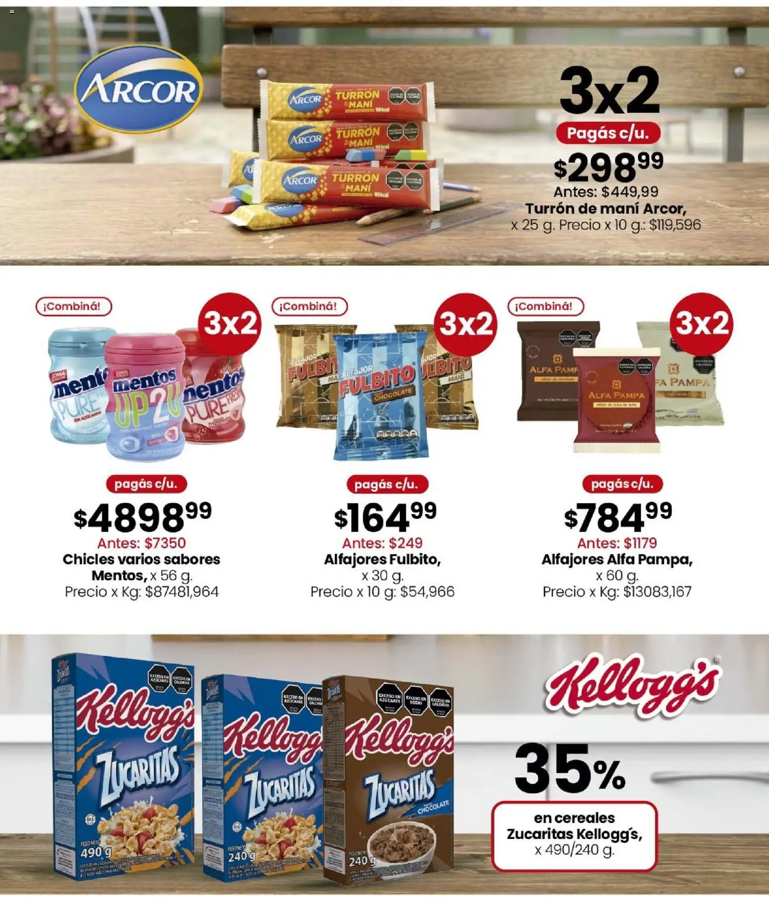 Coto - OfertasALMACÉN Y BEBIDAS │ válido desde el 16.03.2026 | Página: 7 | Productos: Peso, Chicles, Chocolate, Turrón