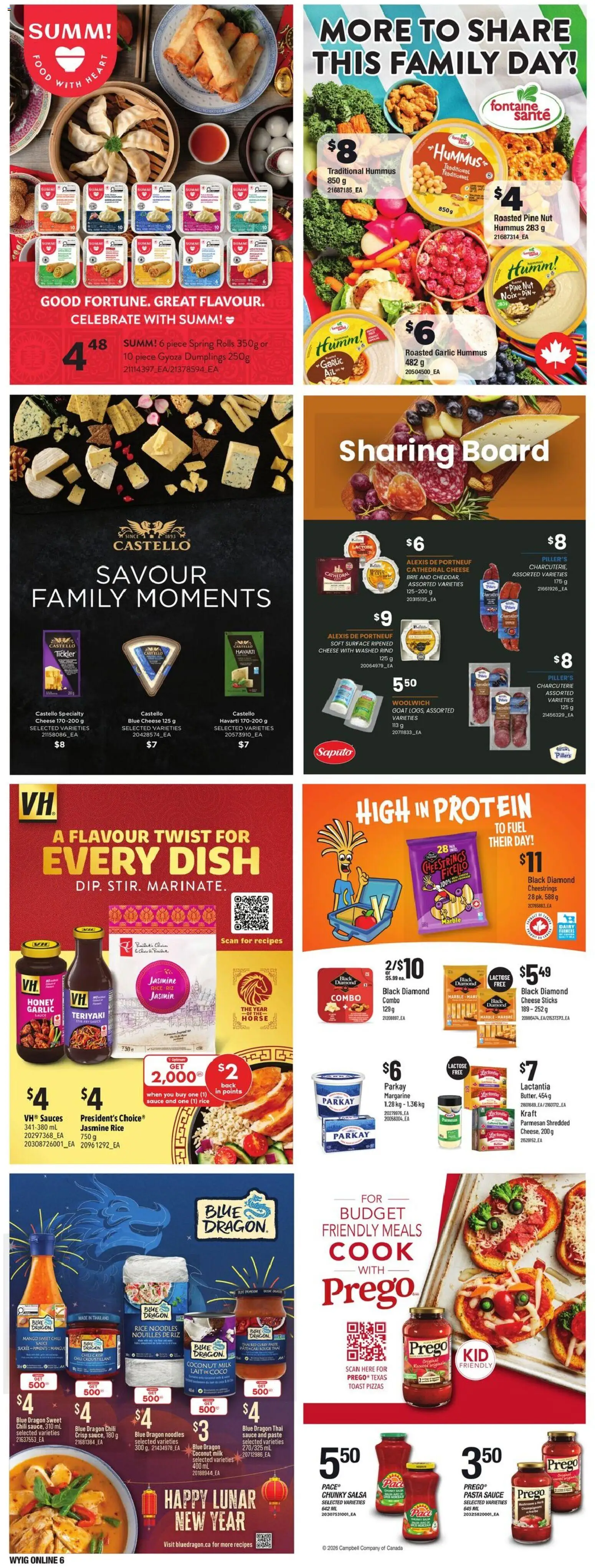Loblaws flyer valid from 12.02.2026 | Page: 14 | Products: Rice, Noodles, Pasta, Cheese