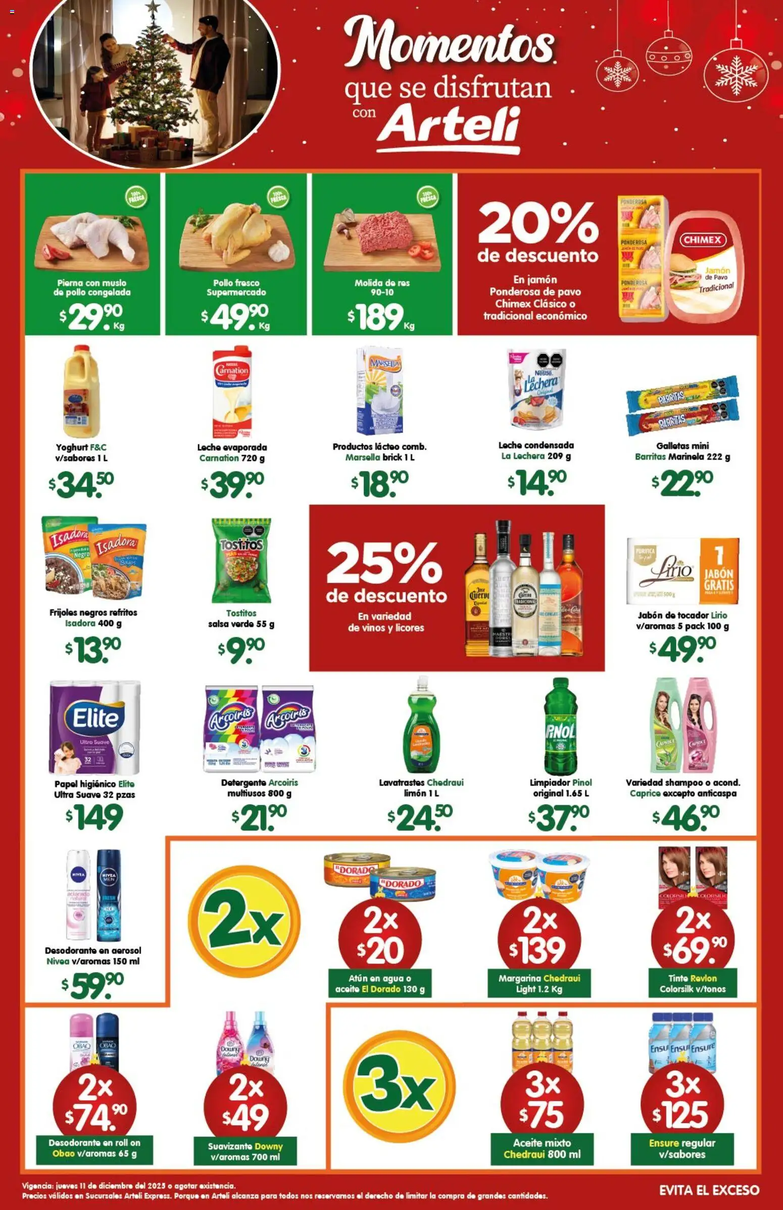 Nuevas ofertas de Arteli válidas en toda la República Mexicana desde el 11.12.2025. ¡Encuentra las mejores ofertas en Arteli folleto Express! | Página: 1 | Productos: Desodorante, Suavizante, Limpiador, Papel higiénico