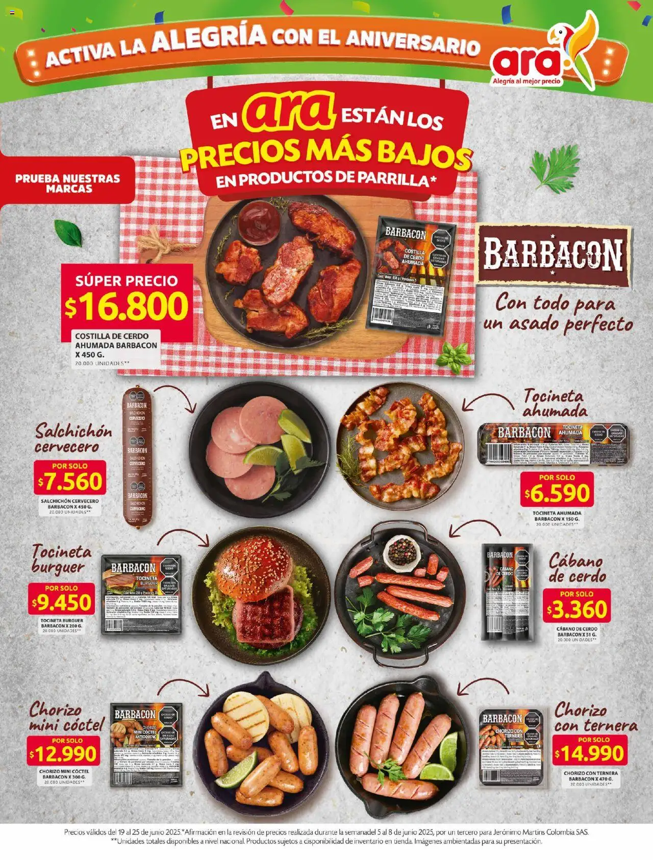 Ara revista - valida desde el 19.06.2025 | Página: 6 | Productos: Cerdo, Tocineta, Chorizo