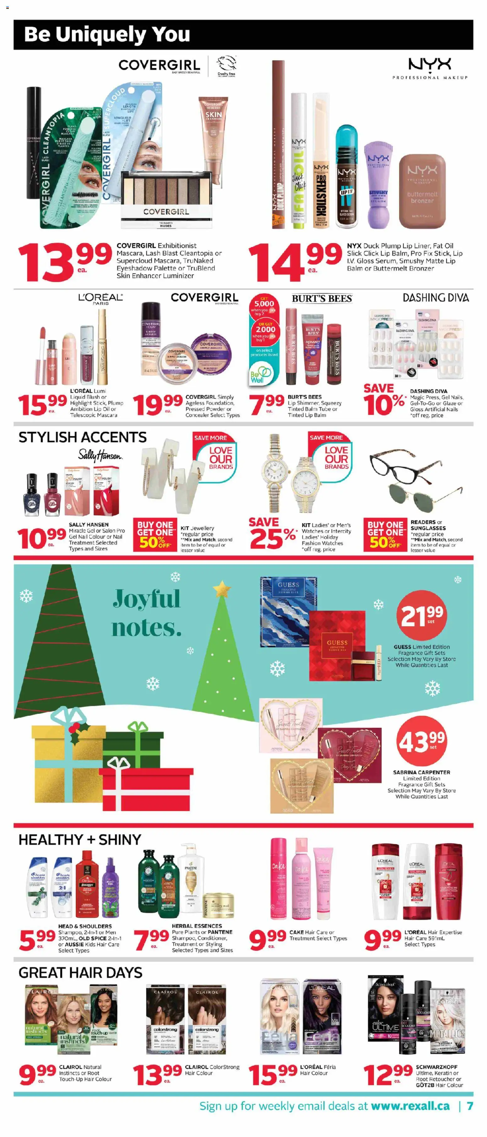 Rexall flyer valid from 05.12.2025 | Page: 14 | Products: Concealer, Bronzer, Mascara, Oil