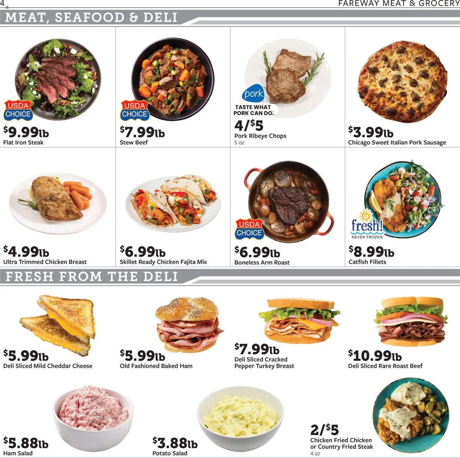 Fareway - Weekly Ad - valid from 26.01.2026 | Page: 4 | Products: Pork, Beef, Pepper, Sausage