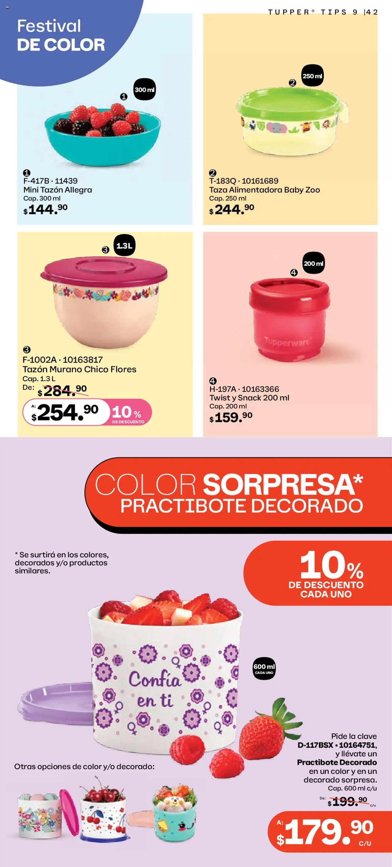 Nuevas ofertas de Tupperware válidas en toda la República Mexicana desde el 11.08.2025. ¡Encuentra las mejores ofertas en Tupperware catálogo! | Página: 42 | Productos: Taza, Tupper