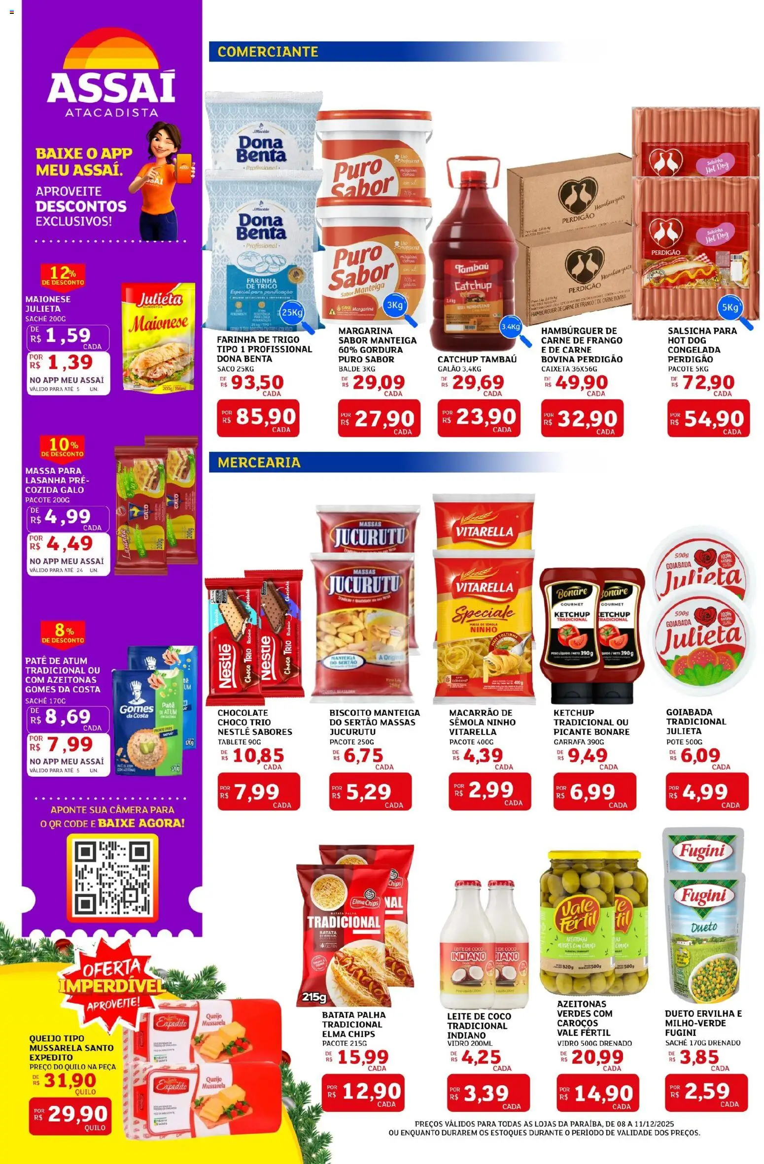 Assaí Atacadista Folheto - válido de 08.12.2025 | Página: 2 | Produtos: Biscoito, Lasanha, Maionese, Câmera
