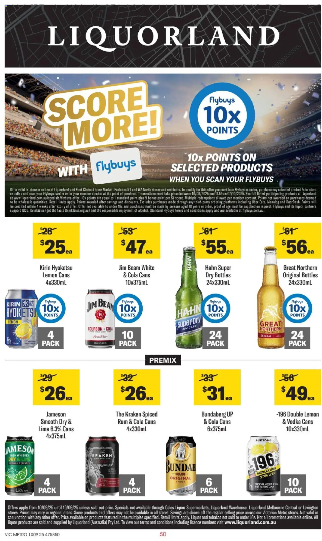 Liquorland catalogue - valid from 10.09.2025 | Page: 1 | Products: Vodka, Whiskey, Lemon, Lime