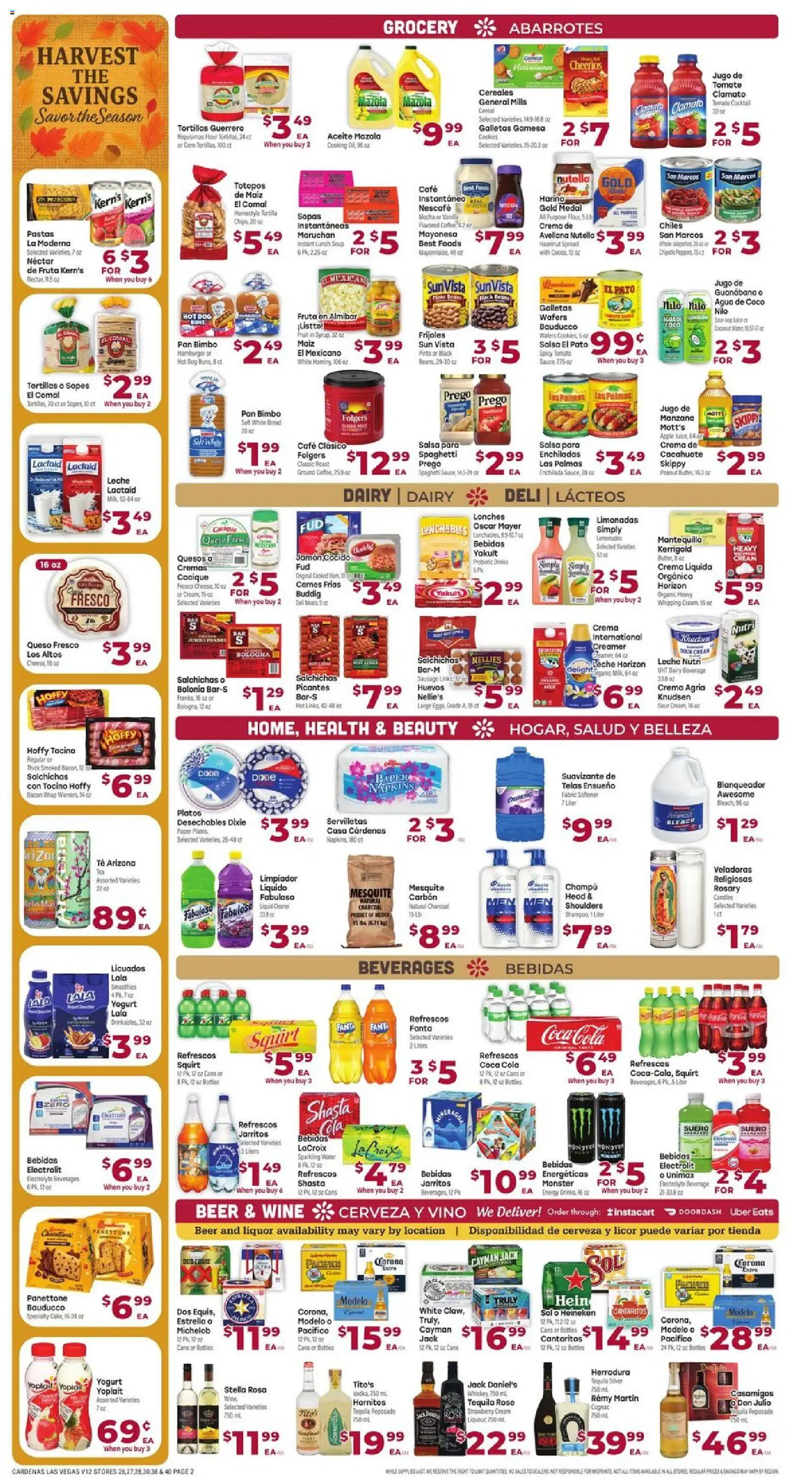 Cardenas Weekly Ad - NV - valid from 12.11.2025 | Page: 2 | Products: Pan, Butter, Beer, Candies