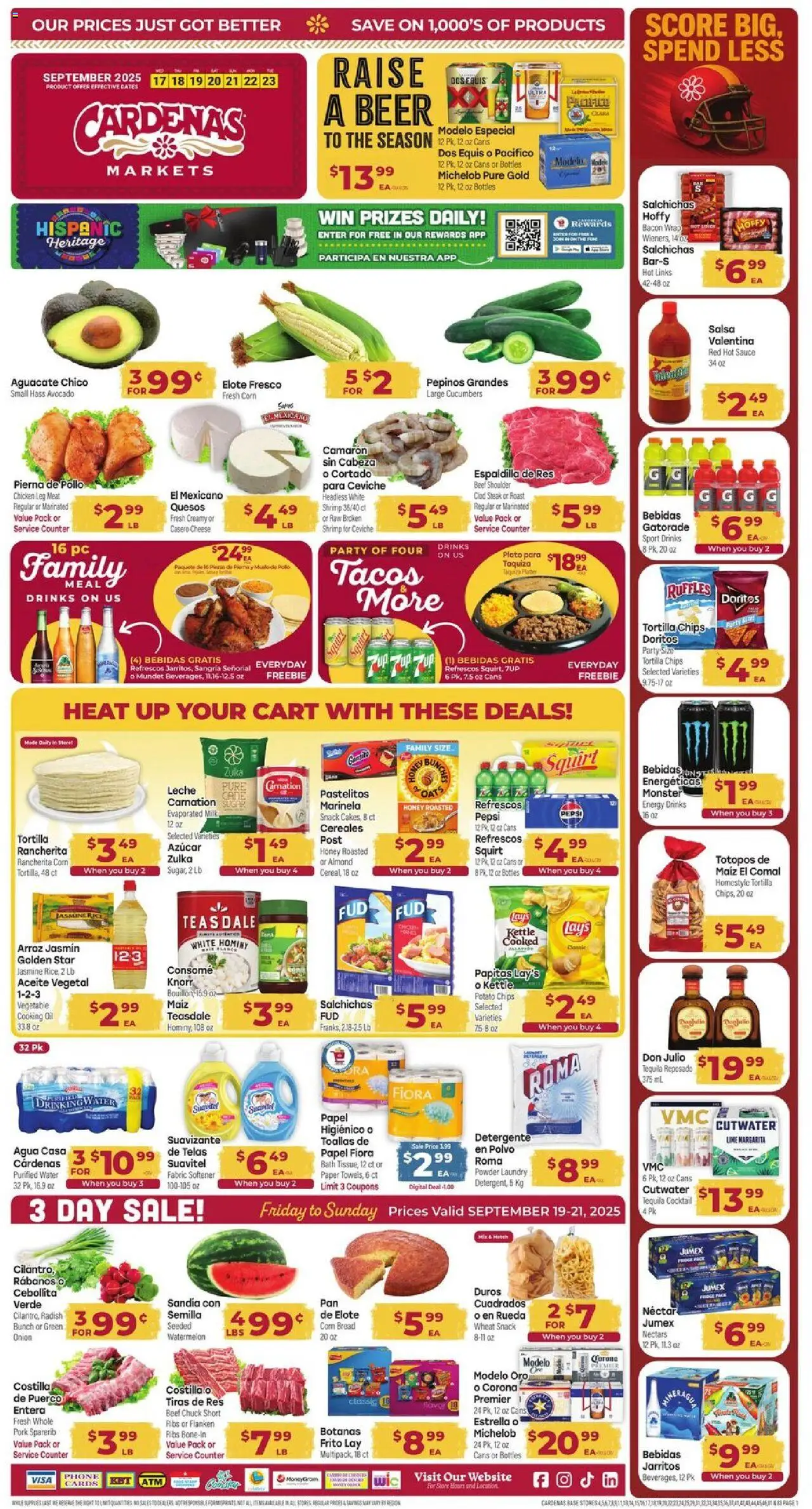 Cardenas Weekly Ad - CA - valid from 17.09.2025 | Page: 1 | Products: Oil, Water, Watermelon, Kettle
