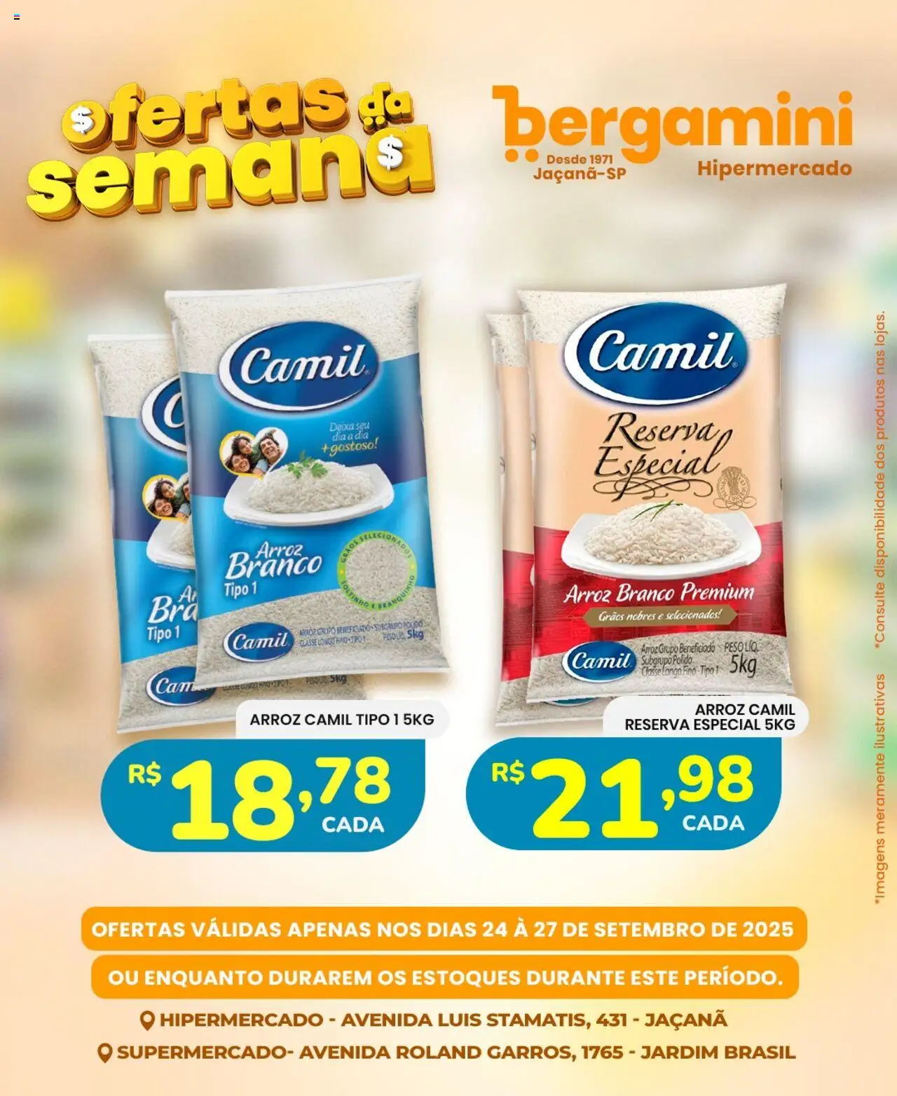Supermercado Bergamini Folheto - válido de 24.09.2025 | Página: 5 | Produtos: Arroz