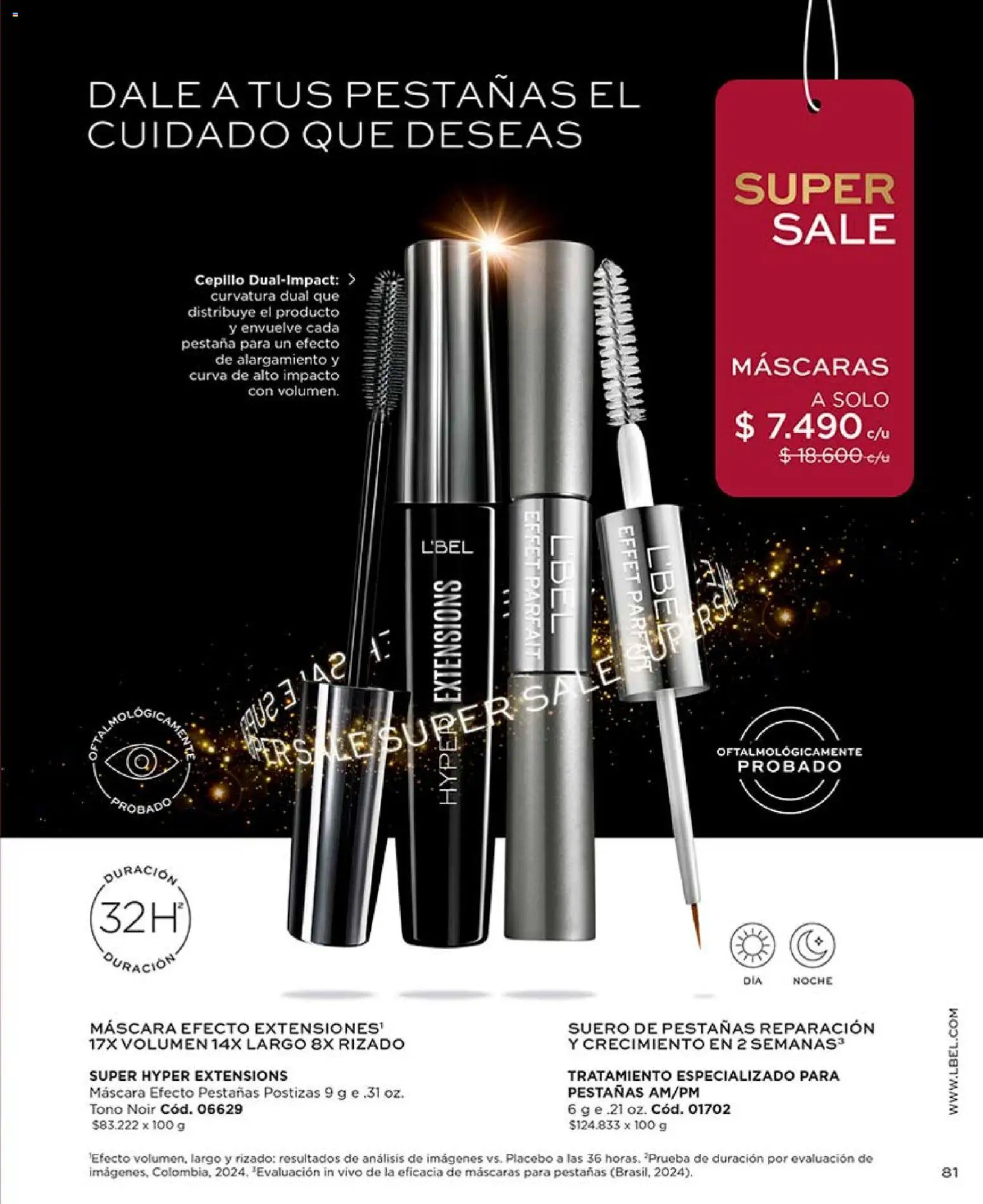 L'Bel Campaña 8 │ válido desde el 29.04.2026 | Página: 83 | Productos: Cepillo, Máscara, Pestañas postizas