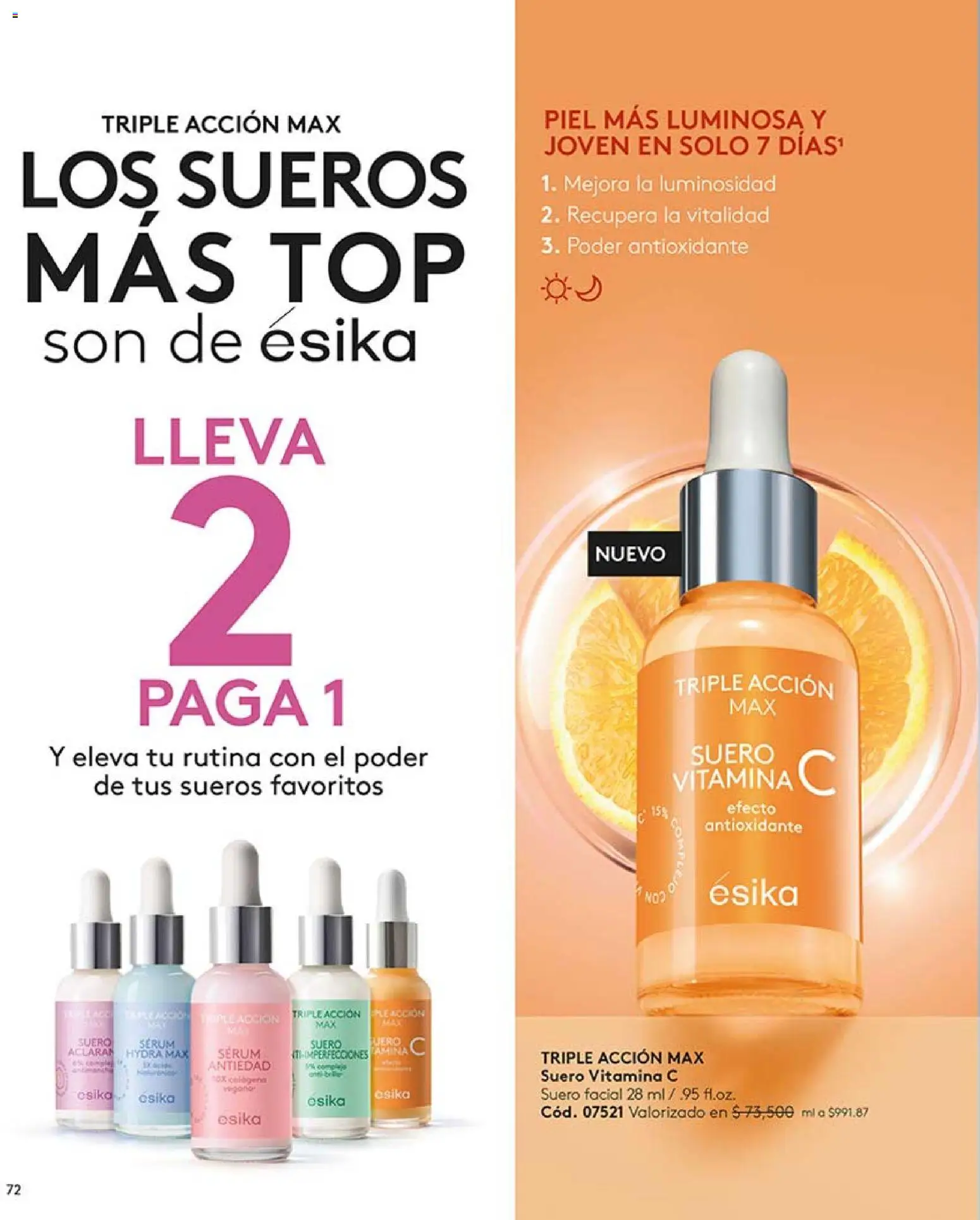 Ésika revista - valida desde el 02.03.2026 | Página: 72 | Productos: Serum, Top