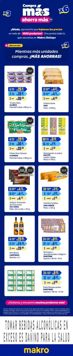 Vista previa de folleto Makro - Makro Precios X Bodegas Chiclayo de la Makro válido desde 01.08.2025