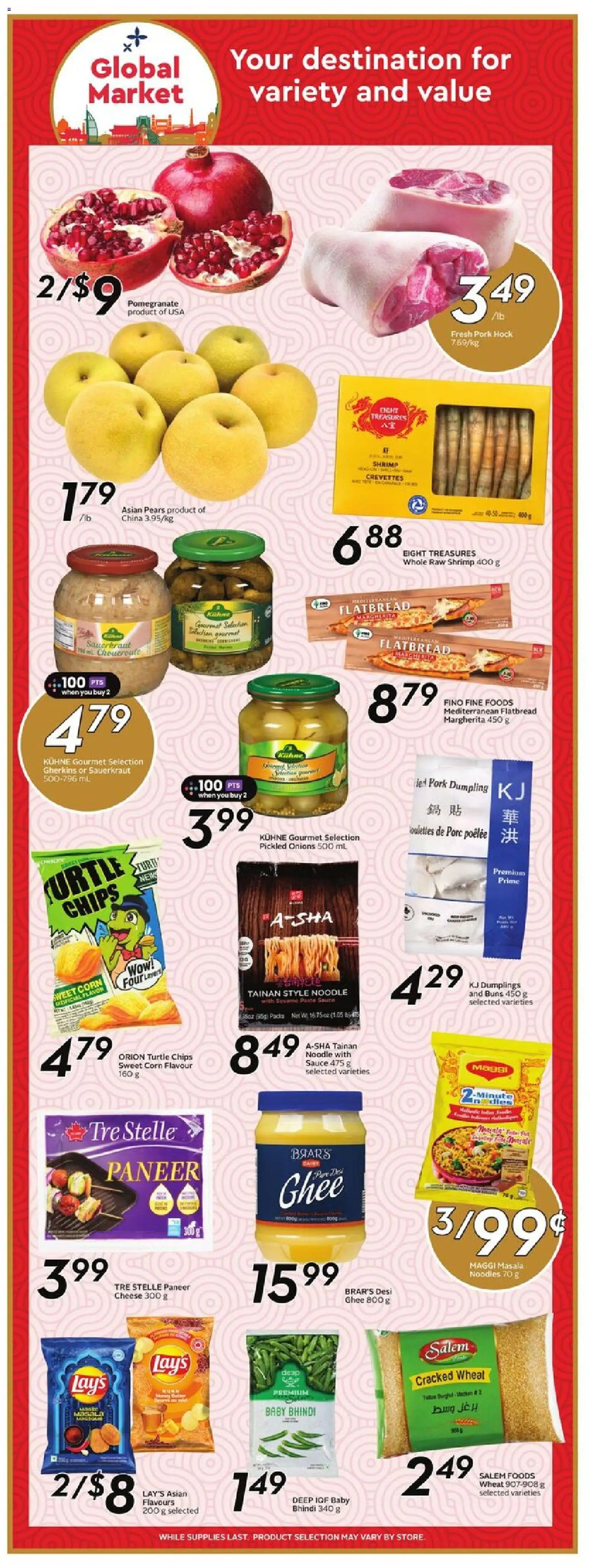 Sobeys flyer valid from 30.10.2025 | Page: 15 | Products: Noodles, Chips, Cheese, Pork