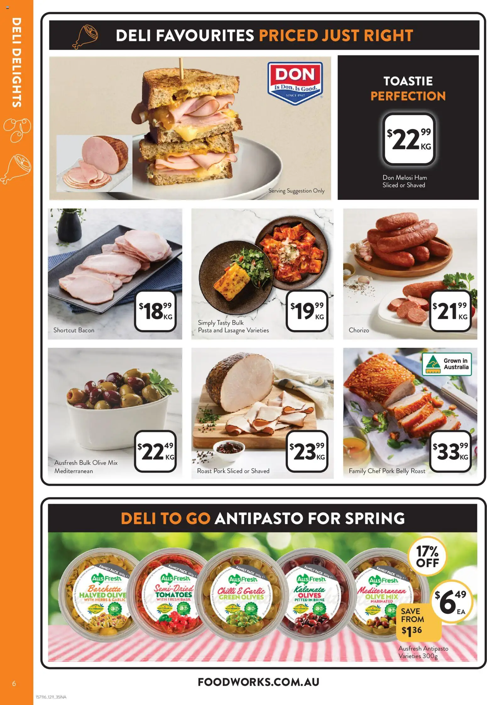 Foodworks catalogue - valid from 12.11.2025 | Page: 6 | Products: Bacon, Pasta, Olives, Garlic
