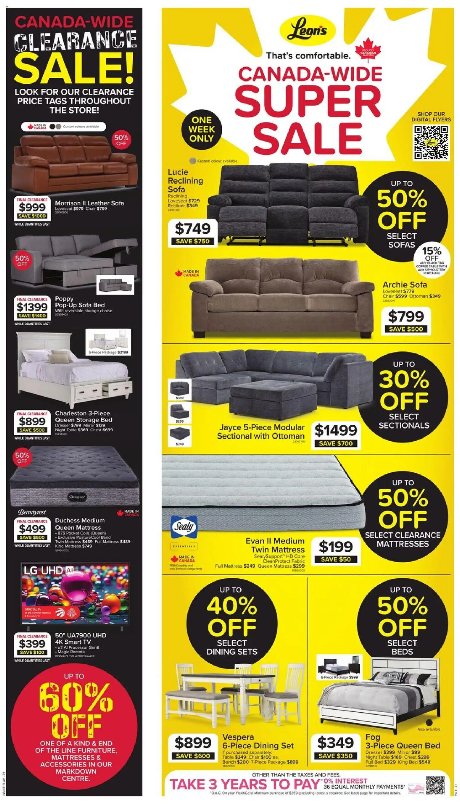 Leon's flyer valid from 15.01.2026 | Page: 2 | Products: Mattress, Sofa, Coffee table, Chair