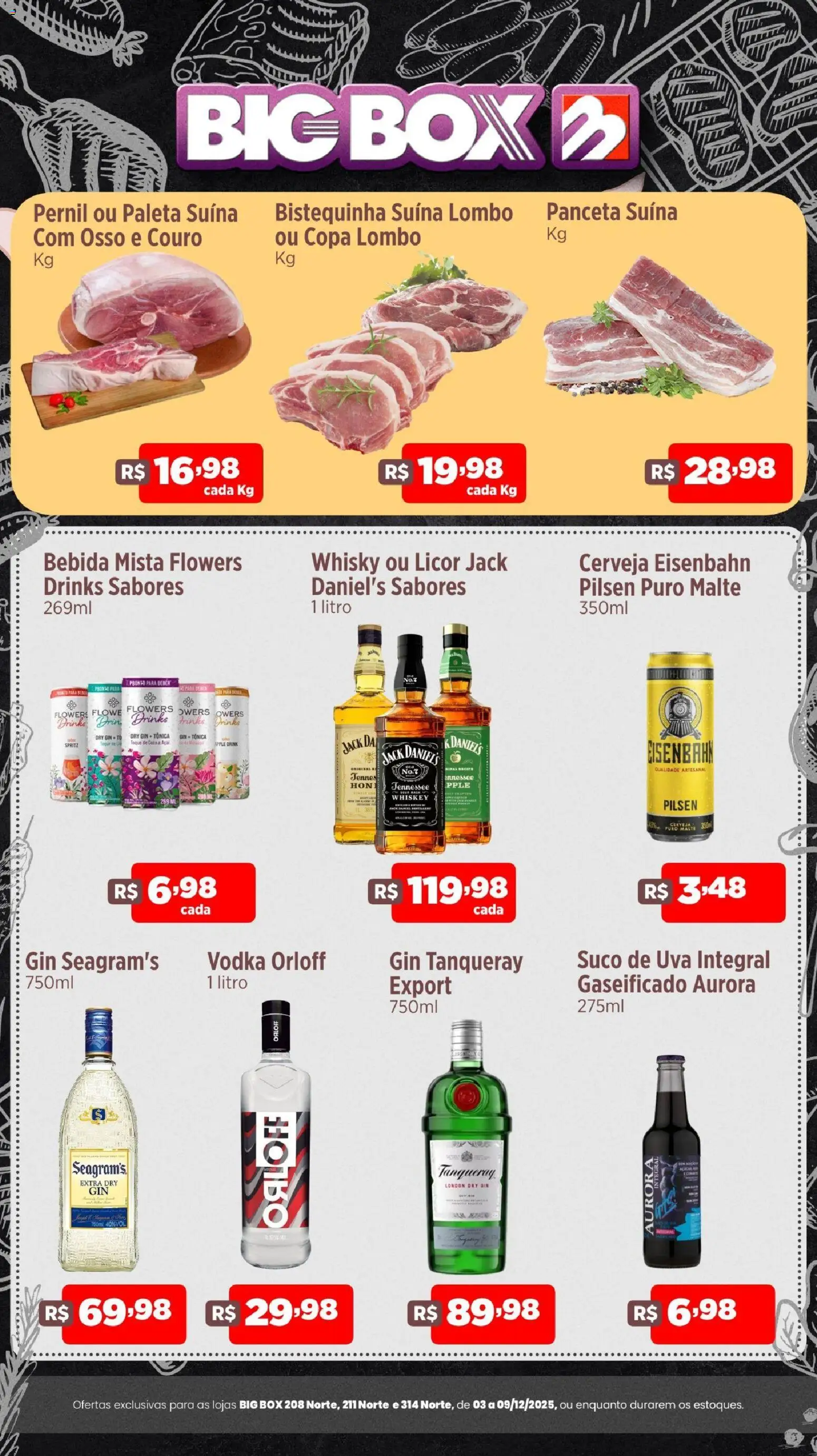 Big Box Folheto - válido de 03.12.2025 | Página: 2 | Produtos: Pernil, Cerveja, Gin, Bebida