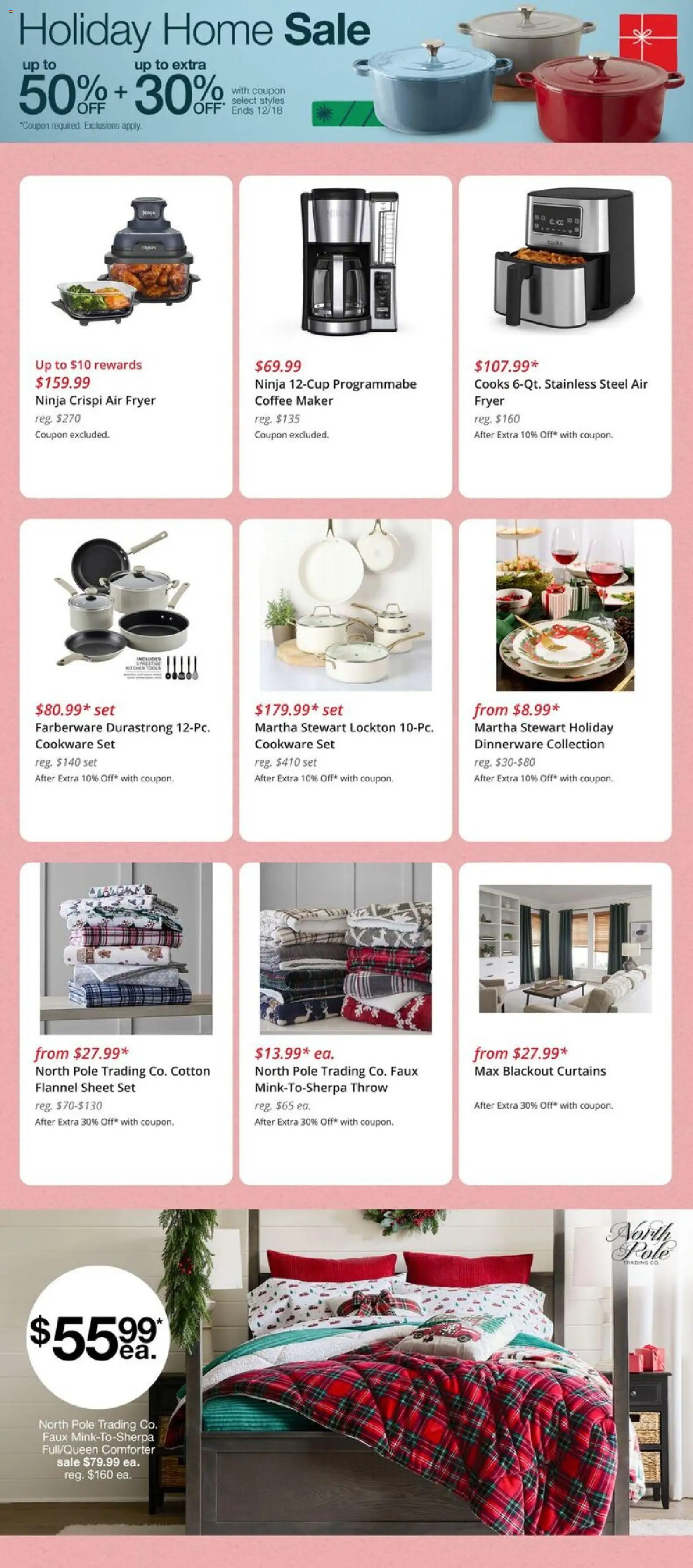 JCPenney Store Ads - valid from 11.12.2025 | Page: 7 | Products: Fryer, Comforter, Sheet, Coffee maker