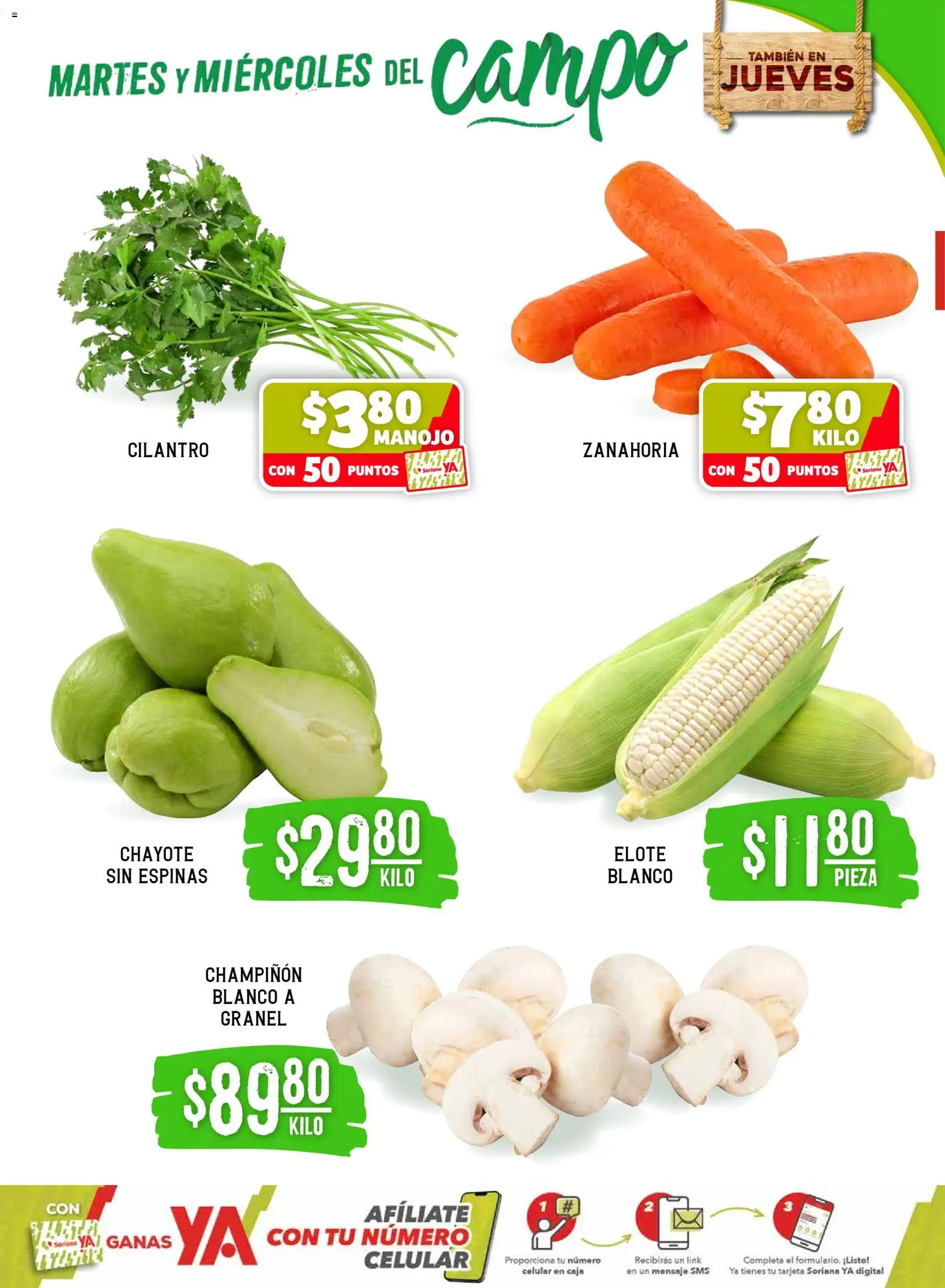 Nuevas ofertas de Soriana válidas en toda la República Mexicana desde el 07.04.2026. ¡Encuentra las mejores ofertas en Soriana Martes y Miércoles del Campo Súper: Tamaulipas (excepto Cd. Victoria y Tampico)! | Página: 3 | Productos: Caja, Zanahoria