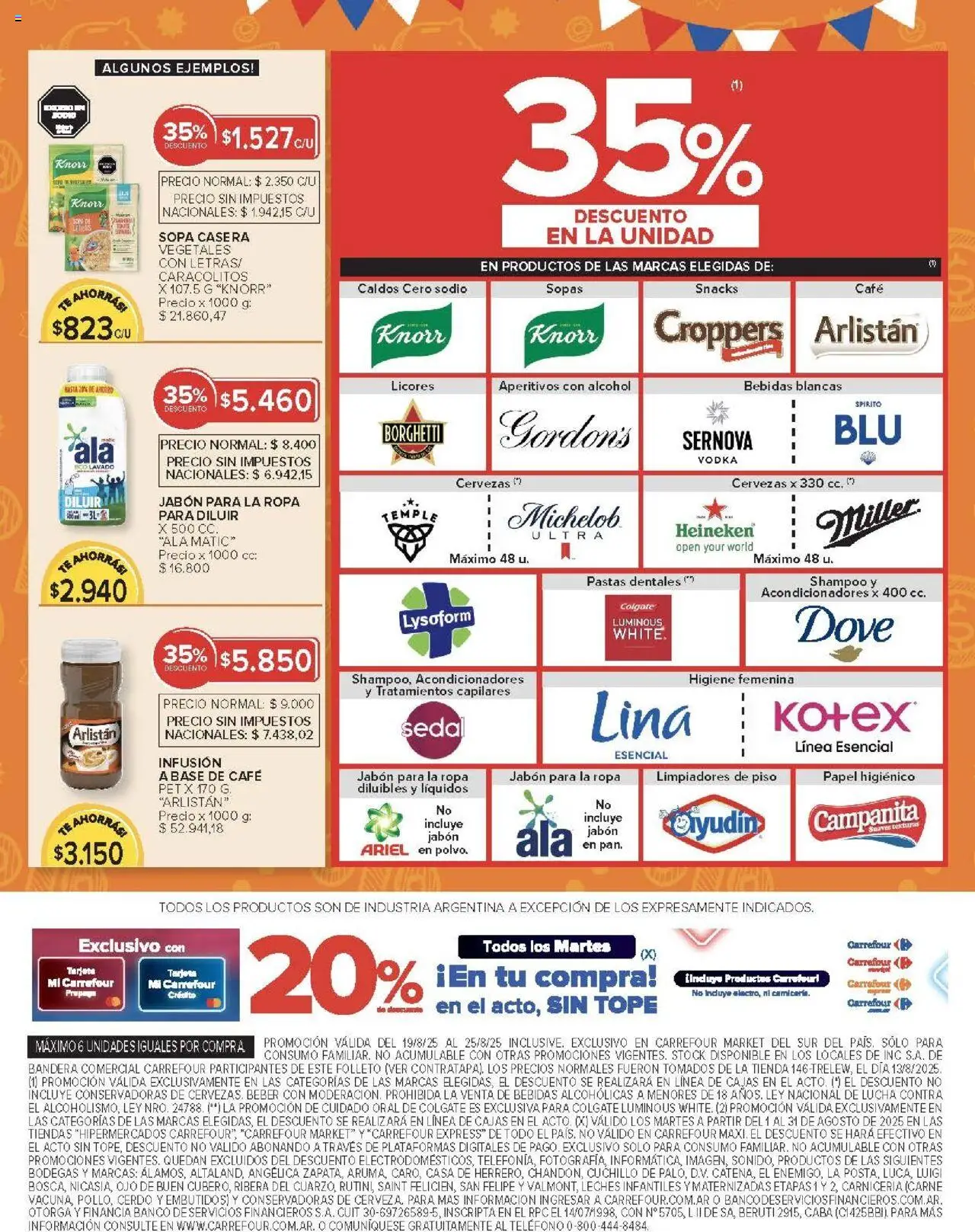 Carrefour ofertas - Chubut │ válido desde el 19.08.2025 | Página: 37 | Productos: Shampoo, Sopa, Cerdo, Té