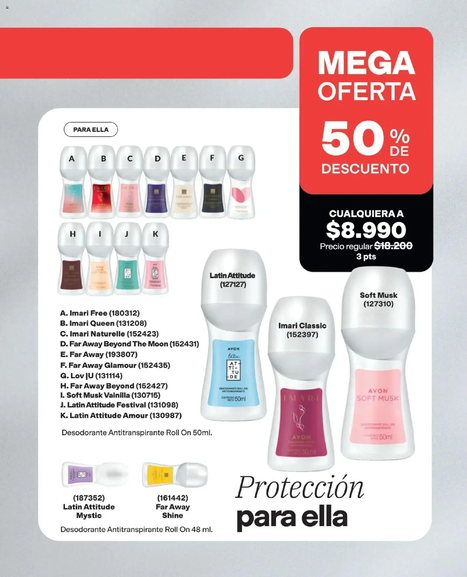 Avon revista - valida desde el 25.03.2026 | Página: 163 | Productos: Desodorante, Antitranspirante