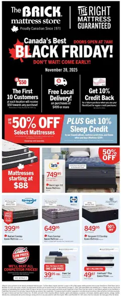 Preview of The Brick - Brick Mattress Store from shop The Brick valid from 28.11.2025