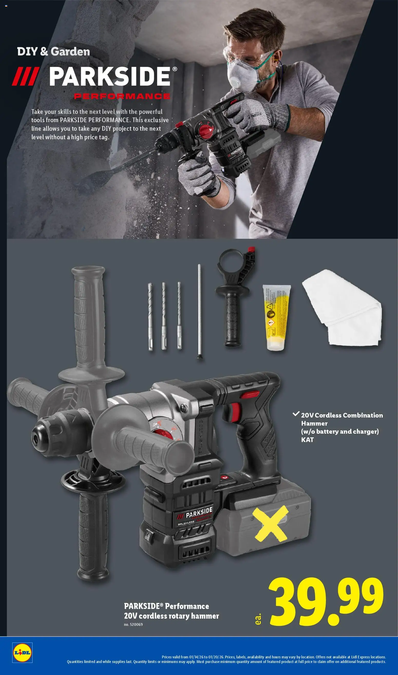 Lidl Weekly Ad - valid from 14.01.2026 | Page: 30 | Products: Battery, Hammer, Charger