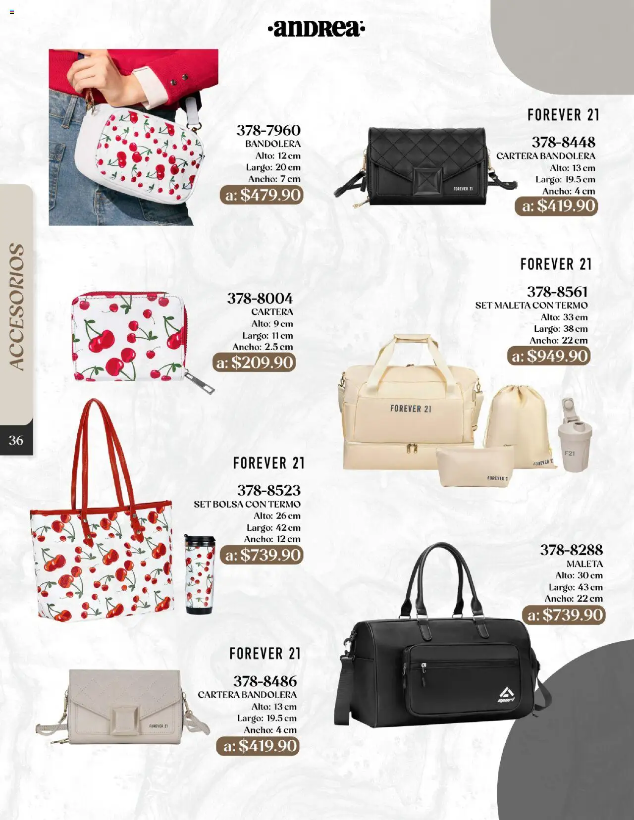 Nuevas ofertas de Andrea válidas en toda la República Mexicana desde el 24.08.2025. ¡Encuentra las mejores ofertas en Andrea - Catálogo Esenciales de Otoño! | Página: 36 | Productos: Bolsa, Maleta, Termo