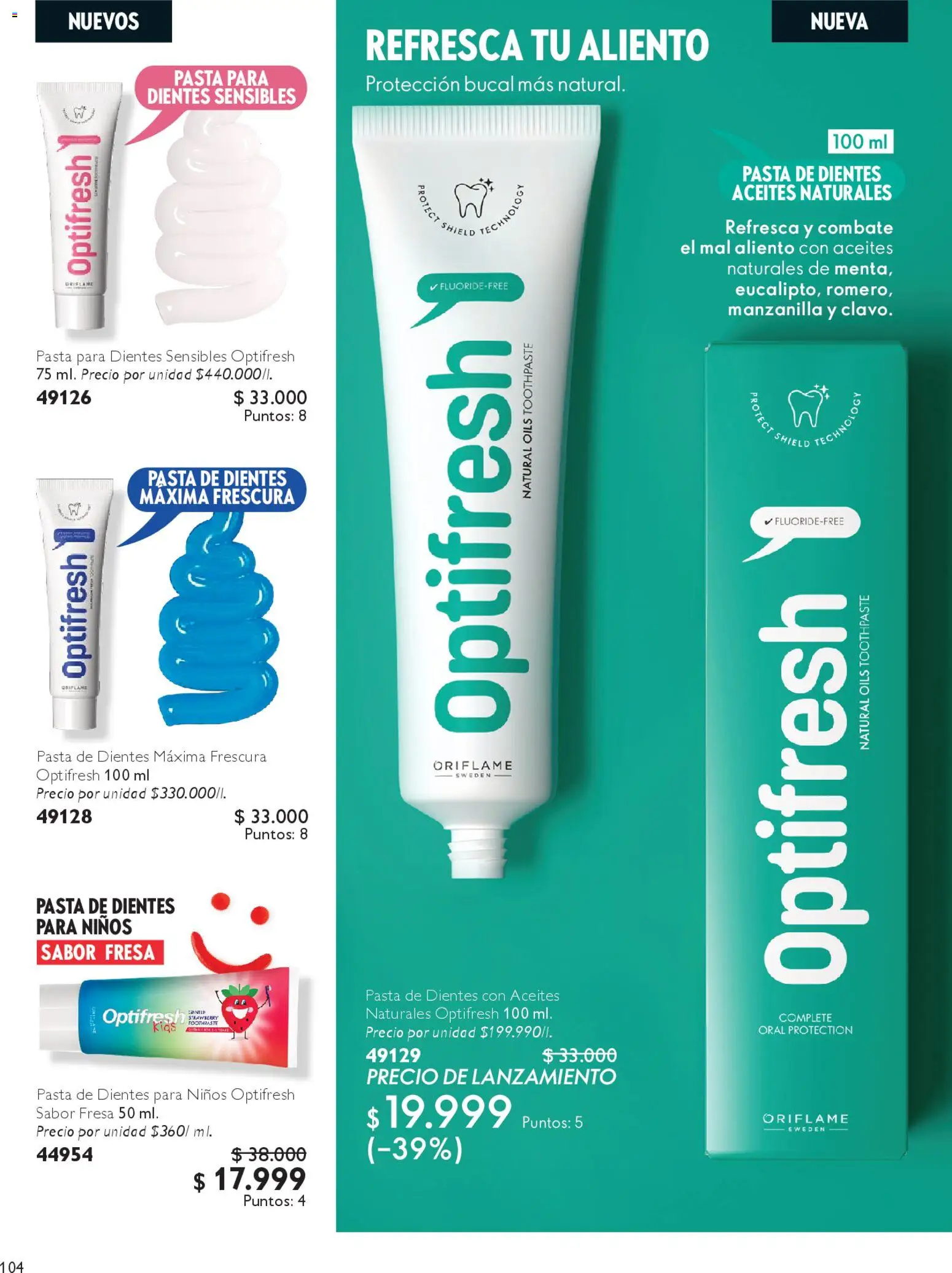 Oriflame revista - valida desde el 18.04.2026 | Página: 104 | Productos: Pasta, Fresa