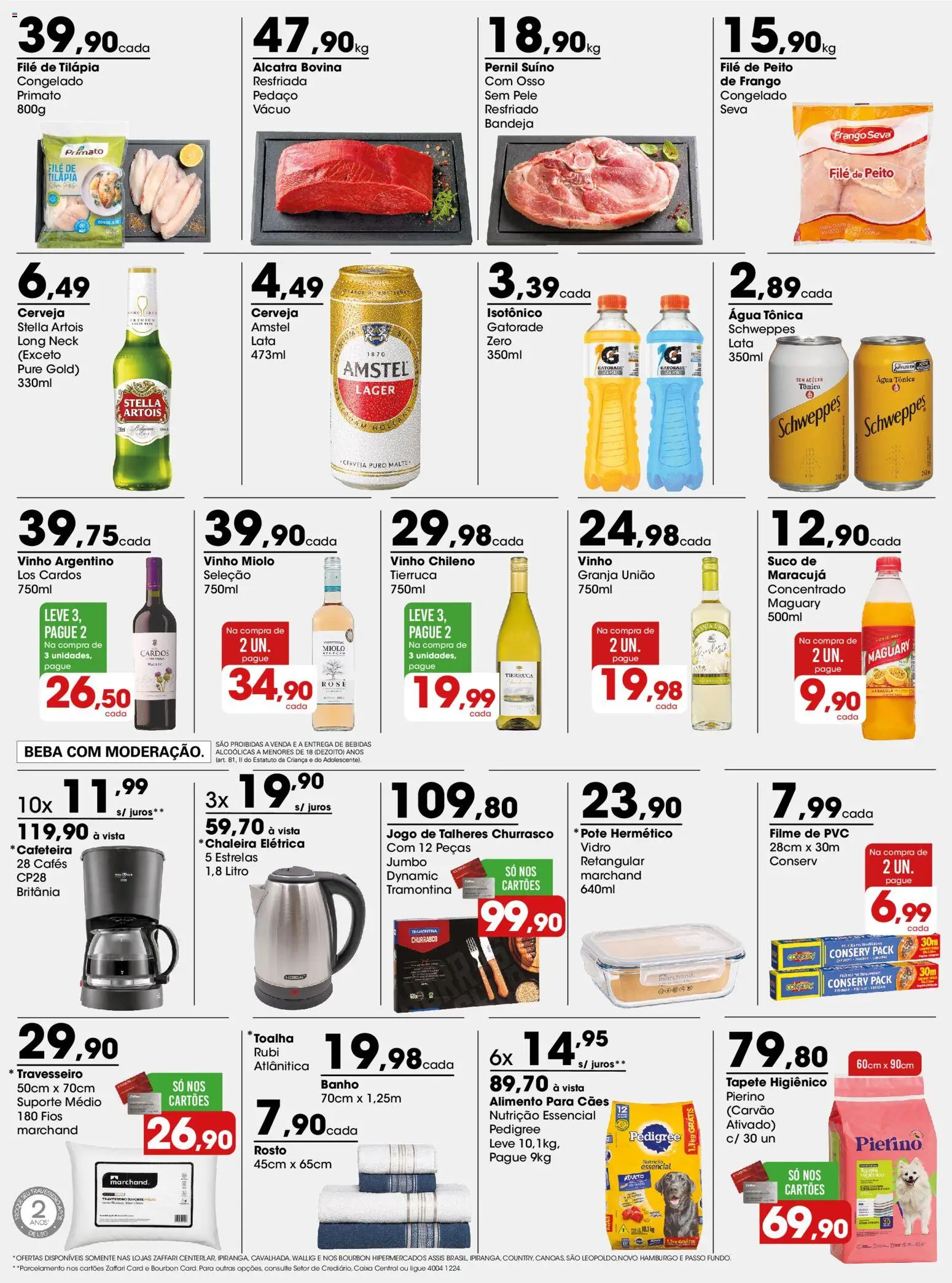 Zaffari Folheto - válido de 30.03.2026 | Página: 3 | Produtos: filme de PVC, Travesseiro, Cafeteira, Isotônico