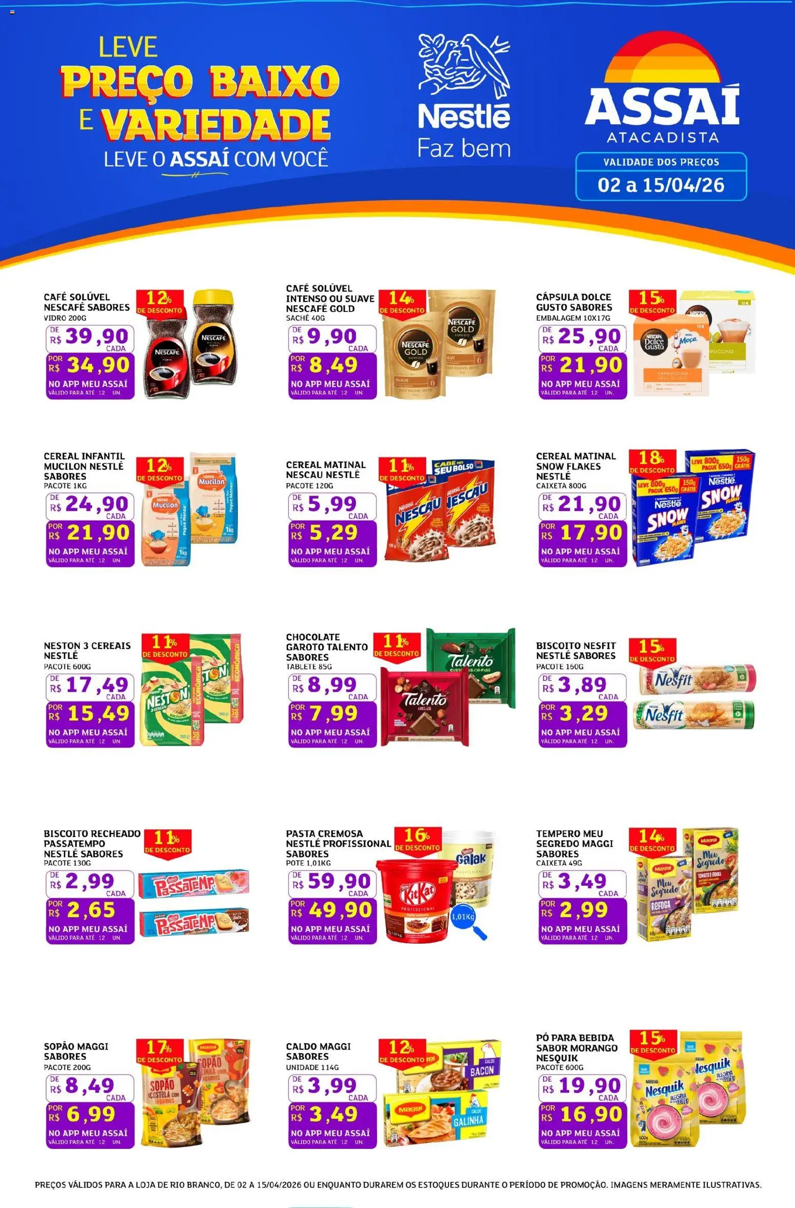Assaí Atacadista Folheto - válido de 02.04.2026 | Página: 1 | Produtos: Pó, Café, Pasta, Biscoito recheado