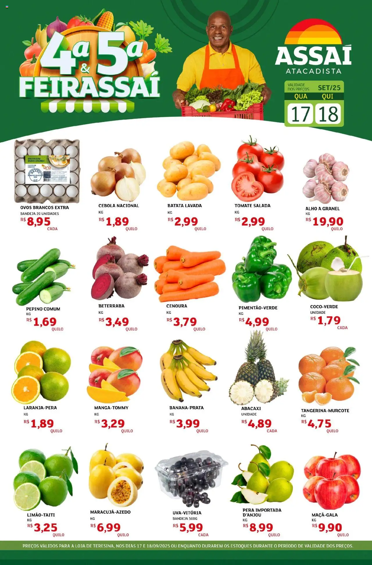 Assaí Atacadista Folheto - válido de 17.09.2025 | Página: 1 | Produtos: Alho, Beterraba, Ovos, Salada