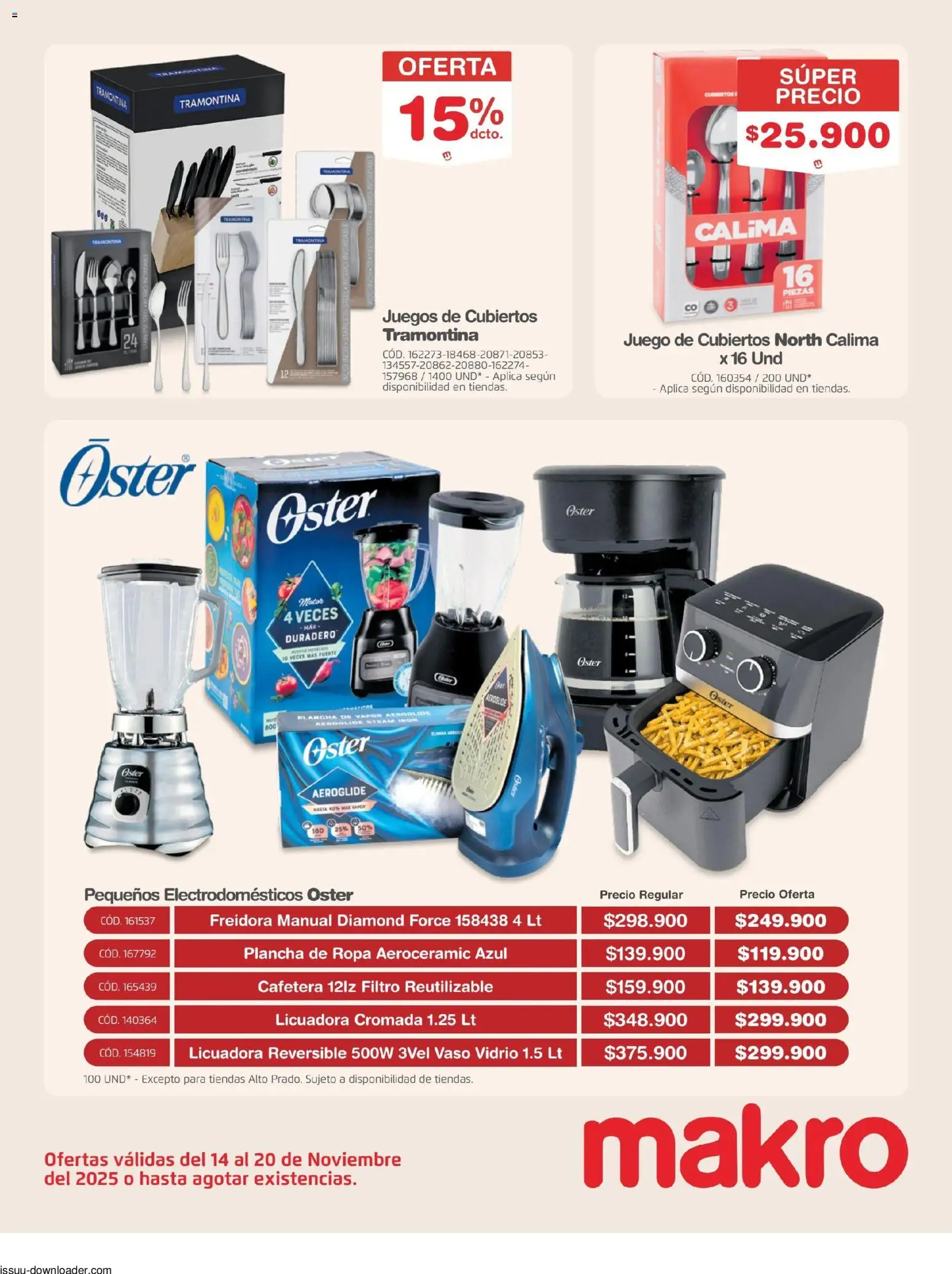 Makro revista - valida desde el 14.11.2025 | Página: 30 | Productos: Plancha, Juego, Licuadora, Freidora