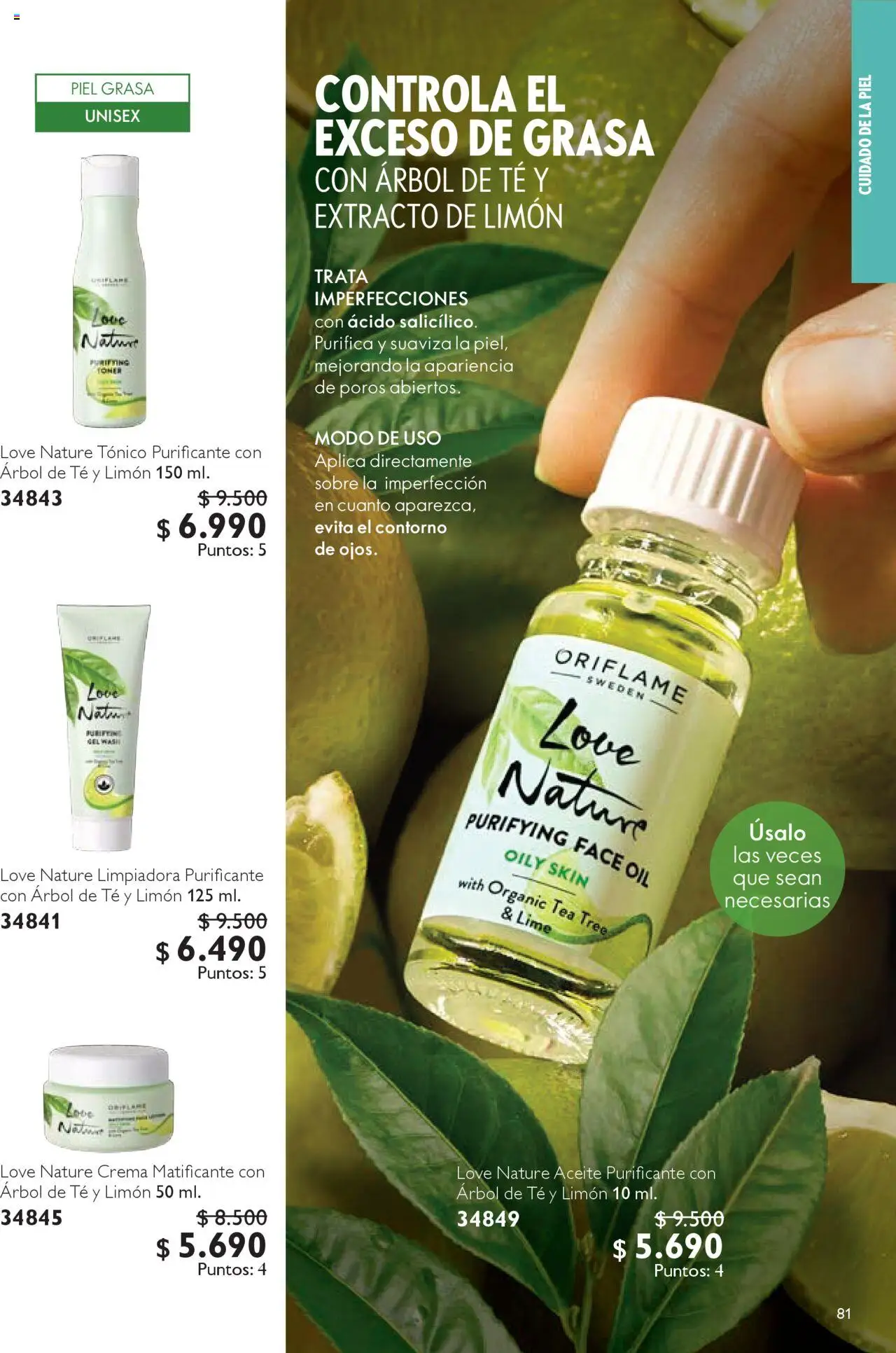 Oriflame - Catálogo │ válido desde el 13.09.2025 | Página: 81 | Productos: Limón, Toner, Té, Aceite