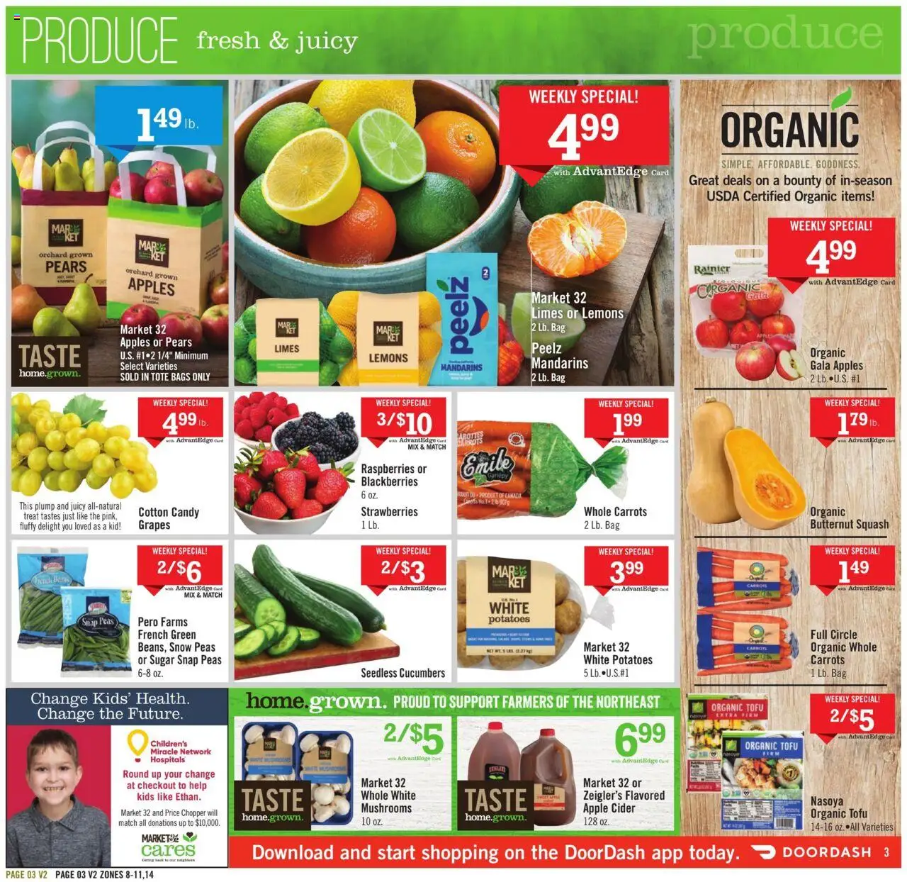 Price Chopper Weekly Ad - valid from 19.10.2025 | Page: 3 | Products: Cider, Apples, Cucumbers, Grapes