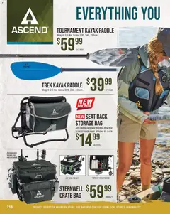Preview of Cabela's weekly ads valid from 15.12.2025 | Page: 218 | Products: Kayak, Bag, Weight