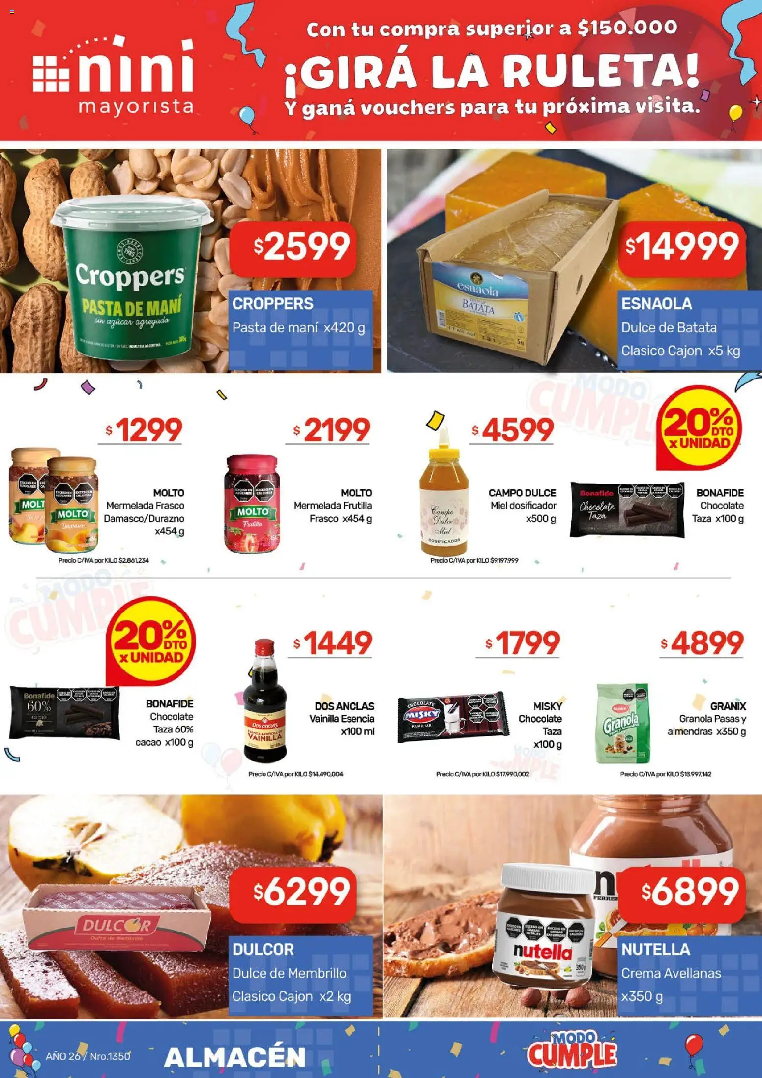 NINI Mayorista - Ofertas │ válido desde el 09.03.2026 | Página: 29 | Productos: Almendras, Cacao, Pasta, Crema