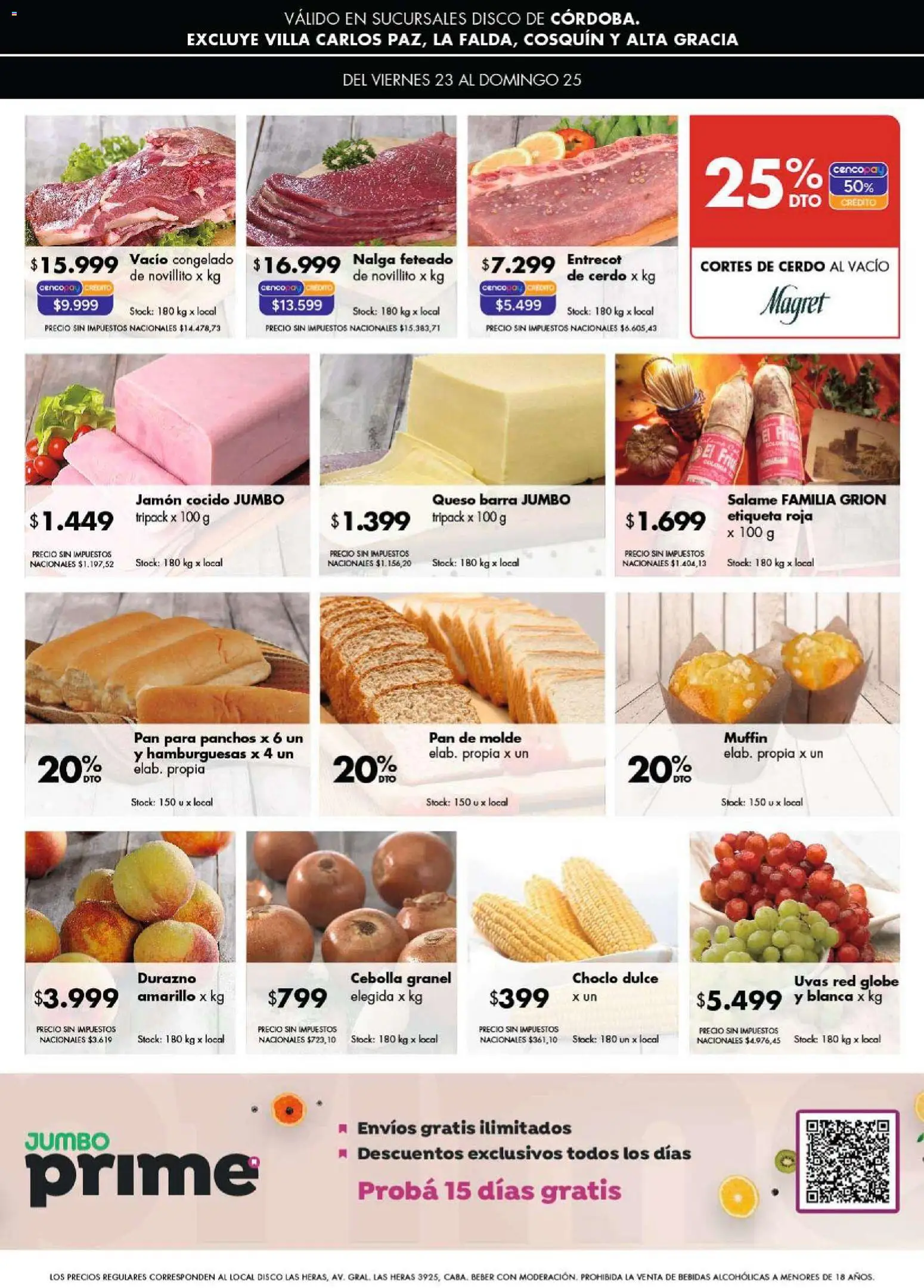 Disco - Ofertas | Córdoba │ válido desde el 22.01.2026 | Página: 7 | Productos: Molde, Durazno, Salame, Cerdo
