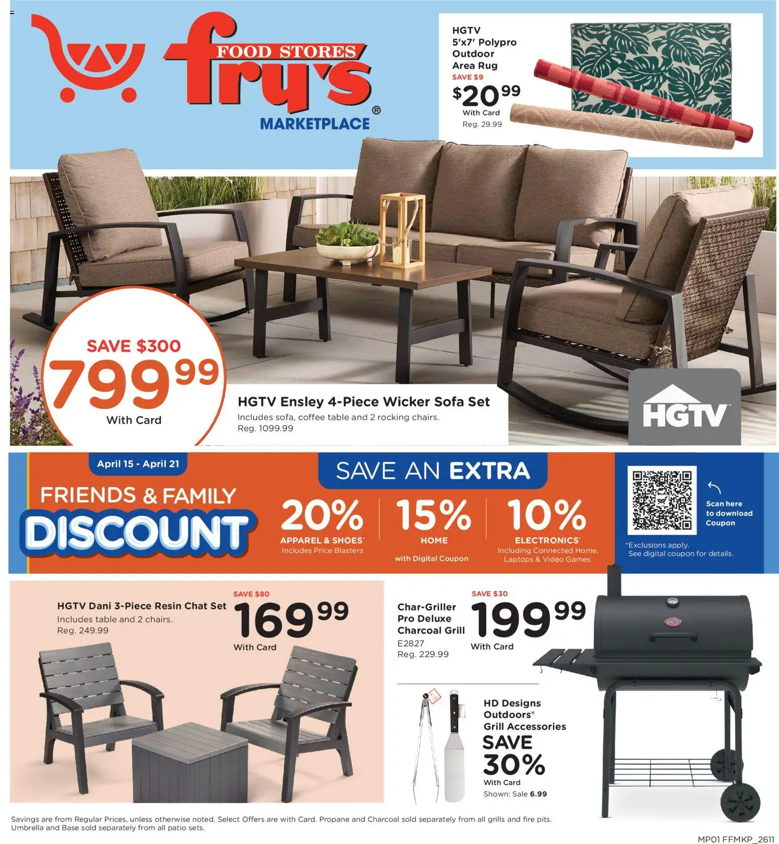 Fry's Food Home & Apparel - valid from 15.04.2026 | Page: 1 | Products: Coffee table, Table, Coffee, Video