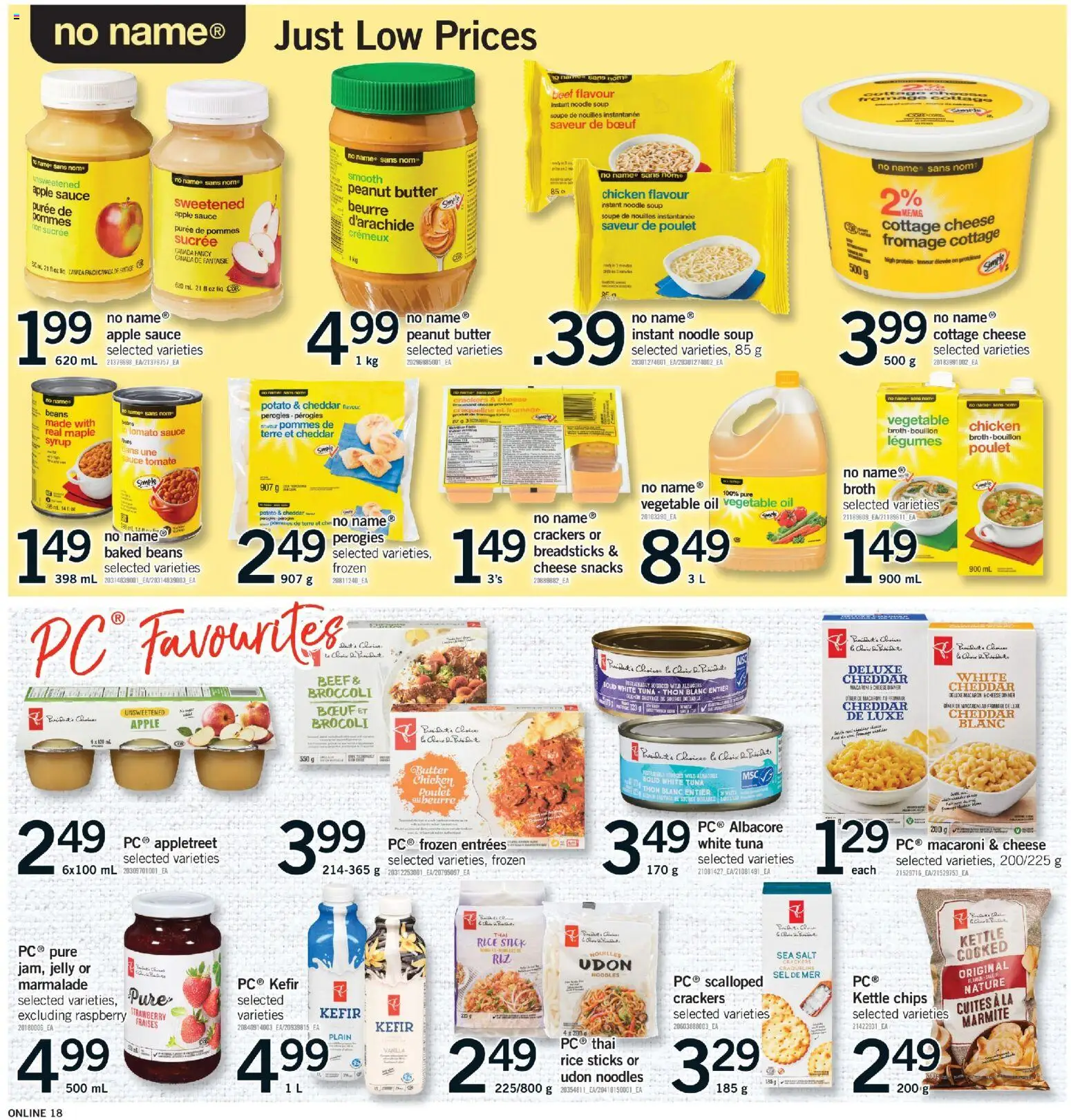 Fortinos flyer valid from 15.01.2026 | Page: 18 | Products: Noodles, Chips, Butter, Chicken