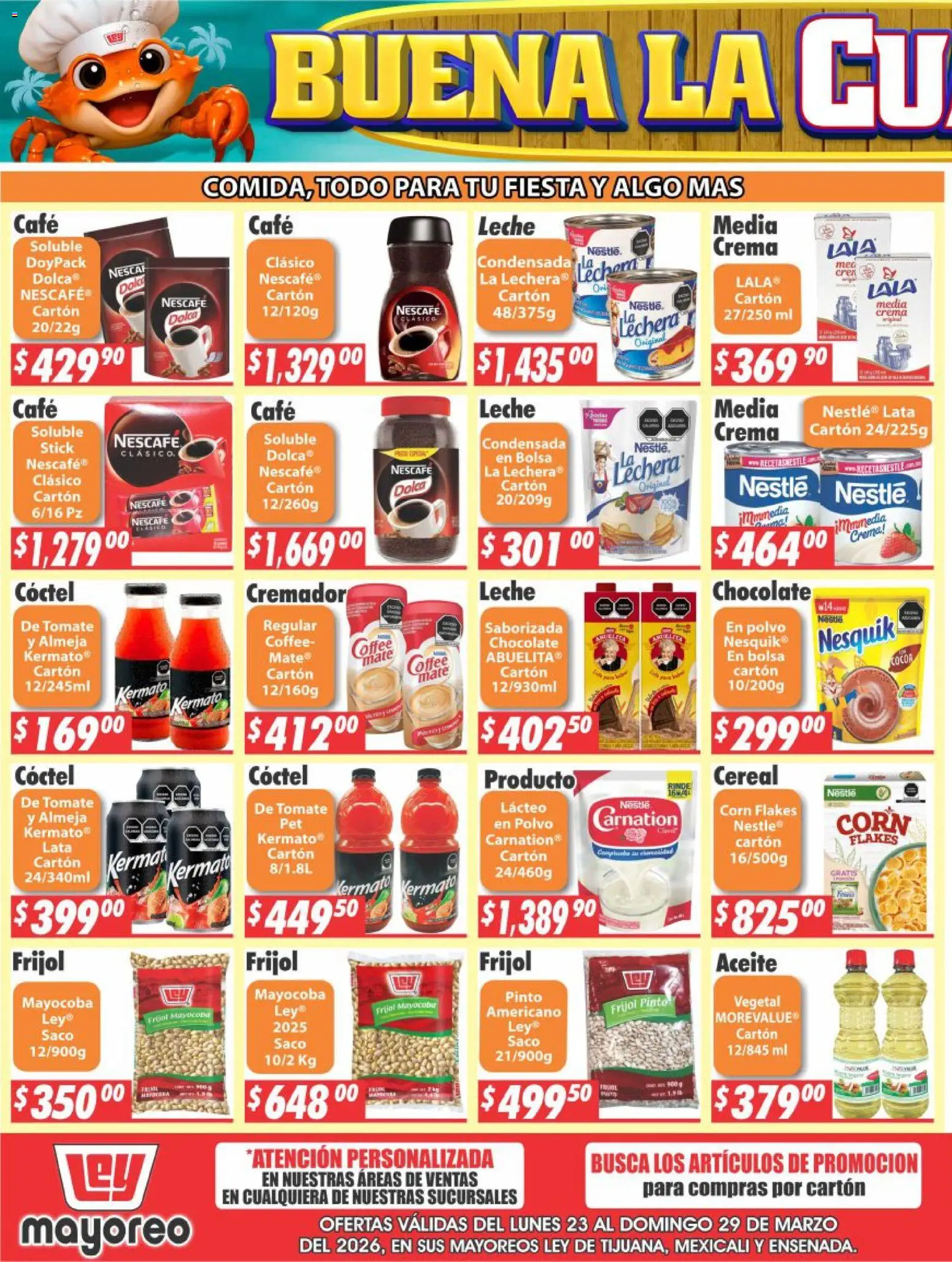 Nuevas ofertas de Casa Ley válidas en toda la República Mexicana desde el 23.03.2026. ¡Encuentra las mejores ofertas en Casa Ley folleto Frontera! | Página: 3 | Productos: Bolsa, Aceite, Mate, Polvo