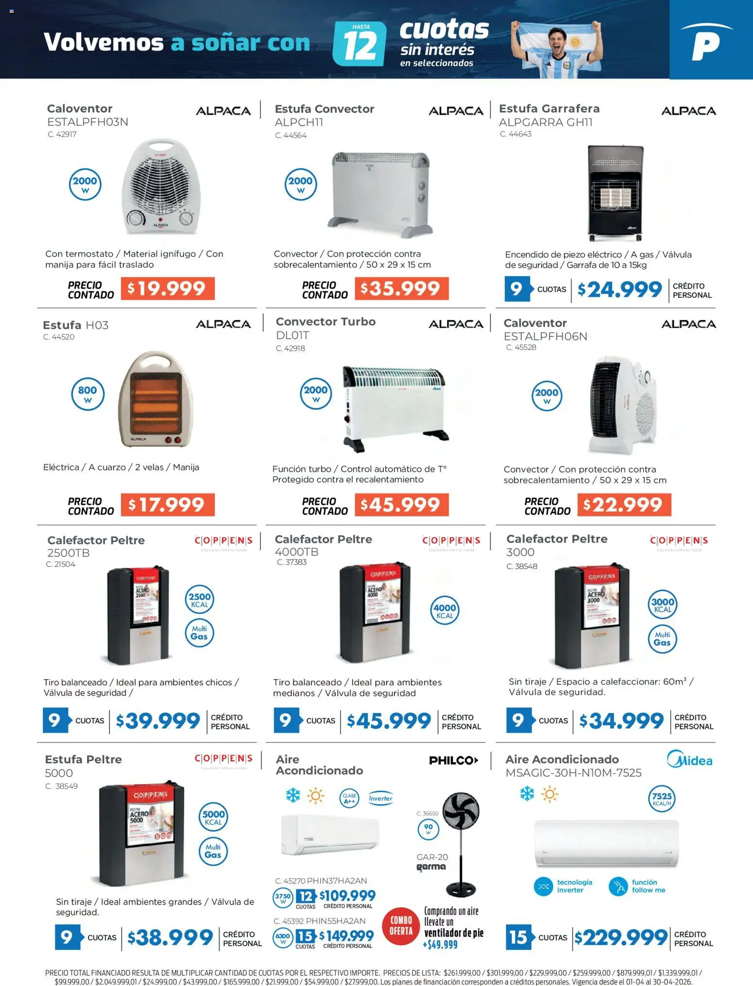 Pardo catálogo │ válido desde el 08.04.2026 | Página: 15 | Productos: Aire acondicionado, Ventilador, Calefactor