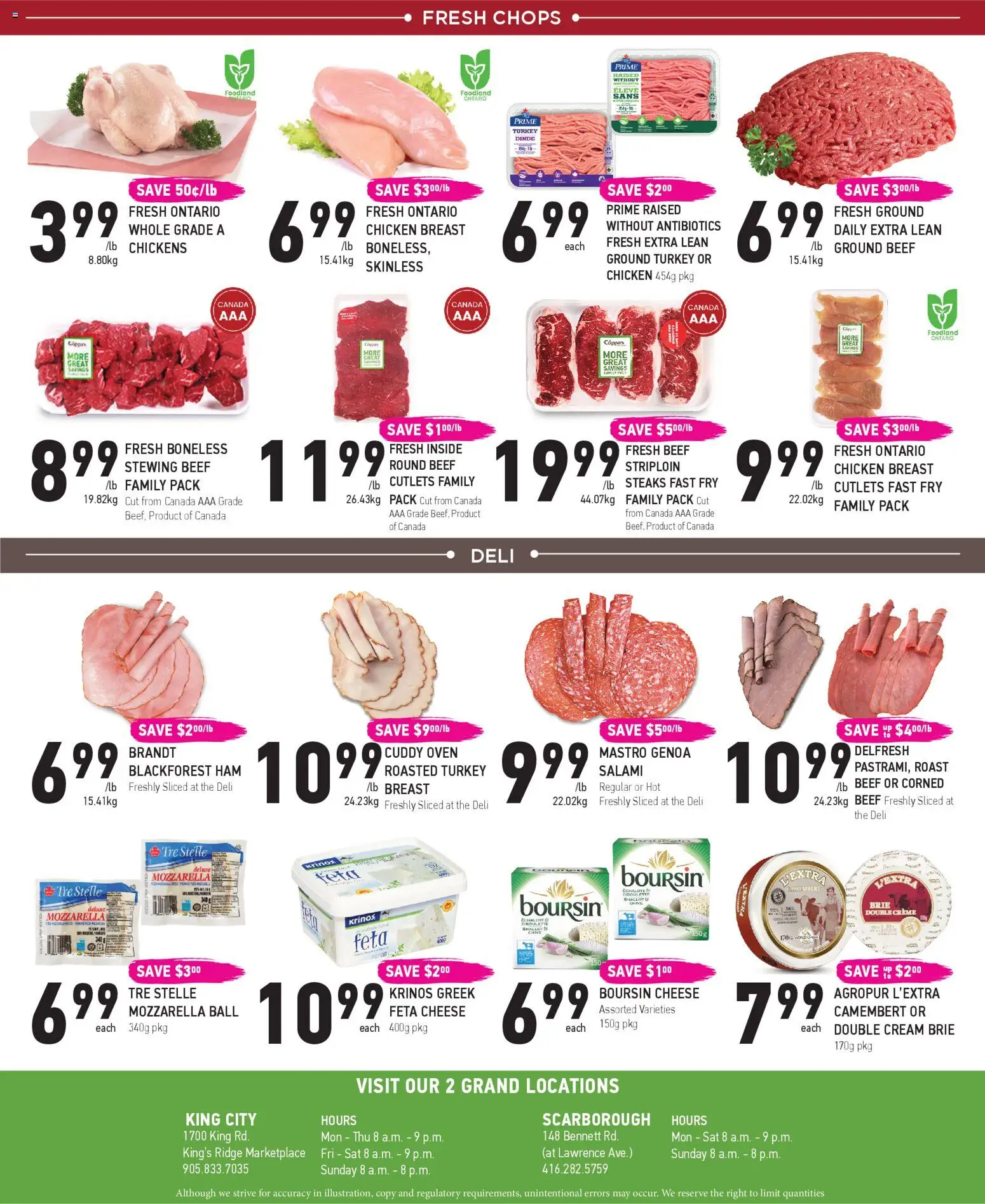 Coppas Fresh Market flyer valid from 09.04.2026 | Page: 4 | Products: Beef, Cream, Ridge, Salami