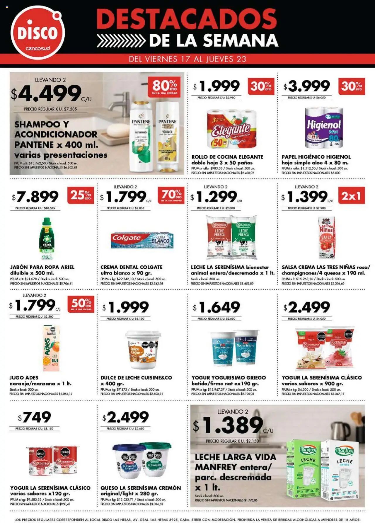Disco - Destacados - Ofertas I Nacional │ válido desde el 17.10.2025 | Página: 2 | Productos: Cocina, Acondicionador, Jabón, Yogur