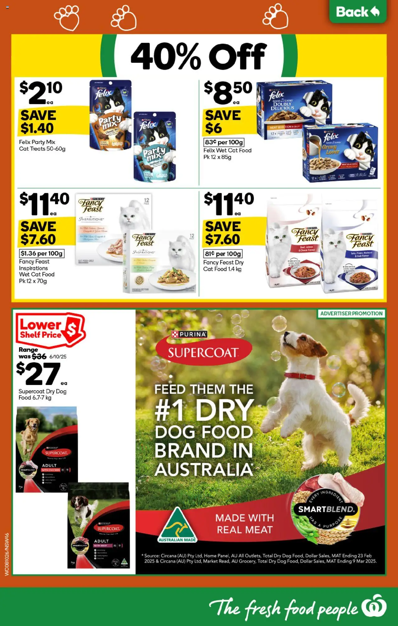Woolworths catalogue - valid from 08.10.2025 | Page: 46 | Products: Crab, Cheese, Meat, Dog food
