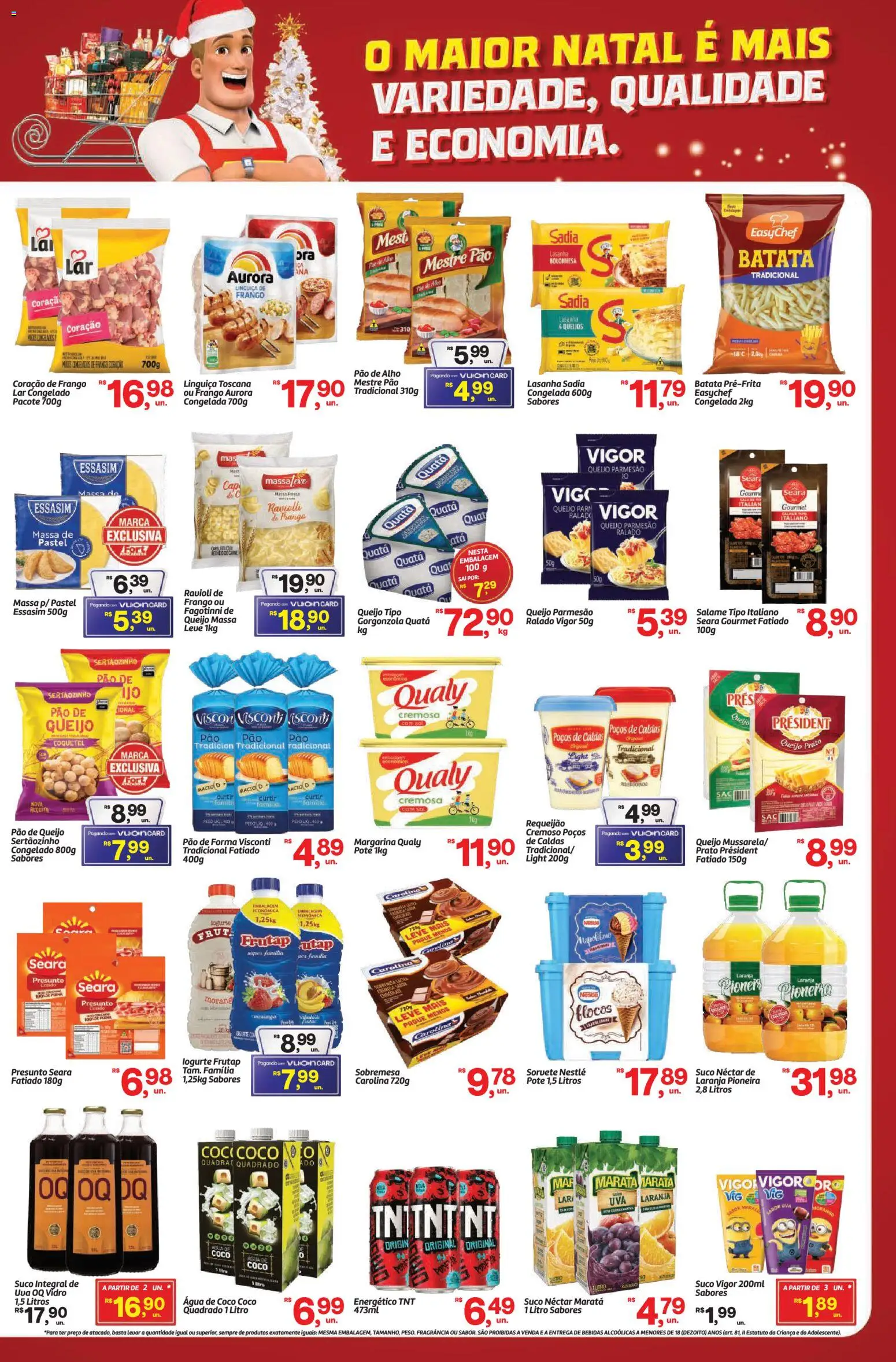 Fort Atacadista Folheto - válido de 22.12.2025 | Página: 3 | Produtos: Energético, Linguiça, Parmesão, Pão de forma