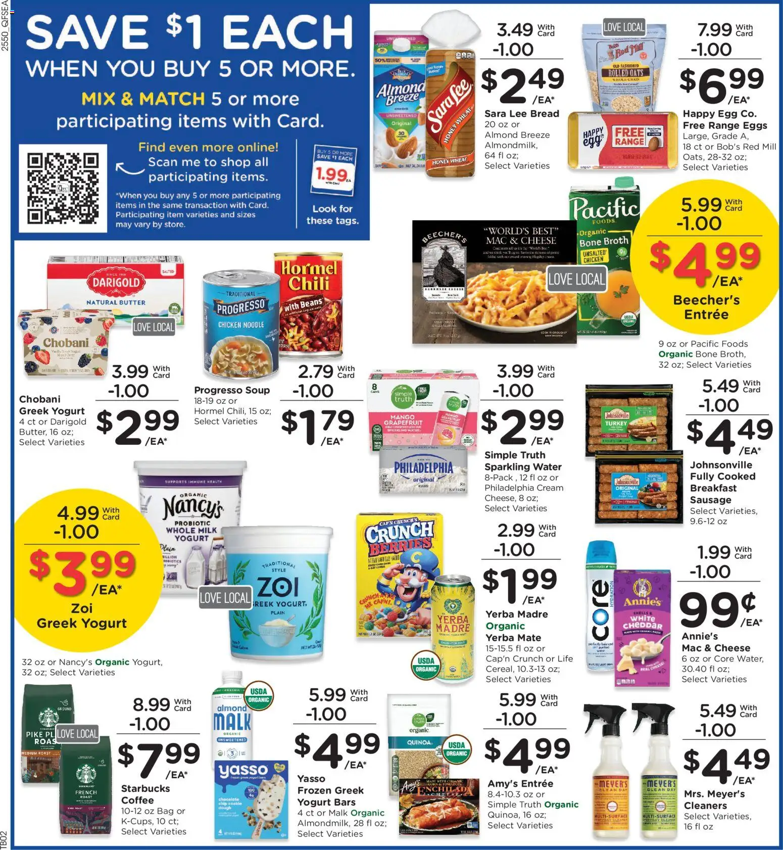 QFC Weekly Ad - valid from 14.01.2026 | Page: 3 | Products: Bread, Cream, Sausage, Chocolate Chip